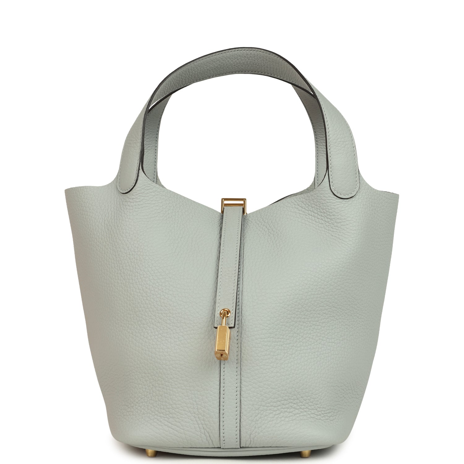 Picotin Lock 22 Bleu Glacier Gold Hardware Bag