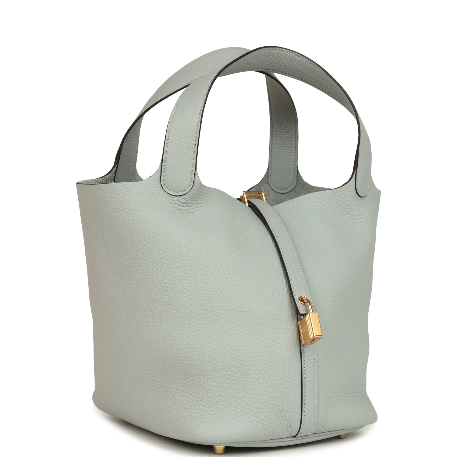 Picotin Lock 22 Bleu Glacier Gold Hardware Bag