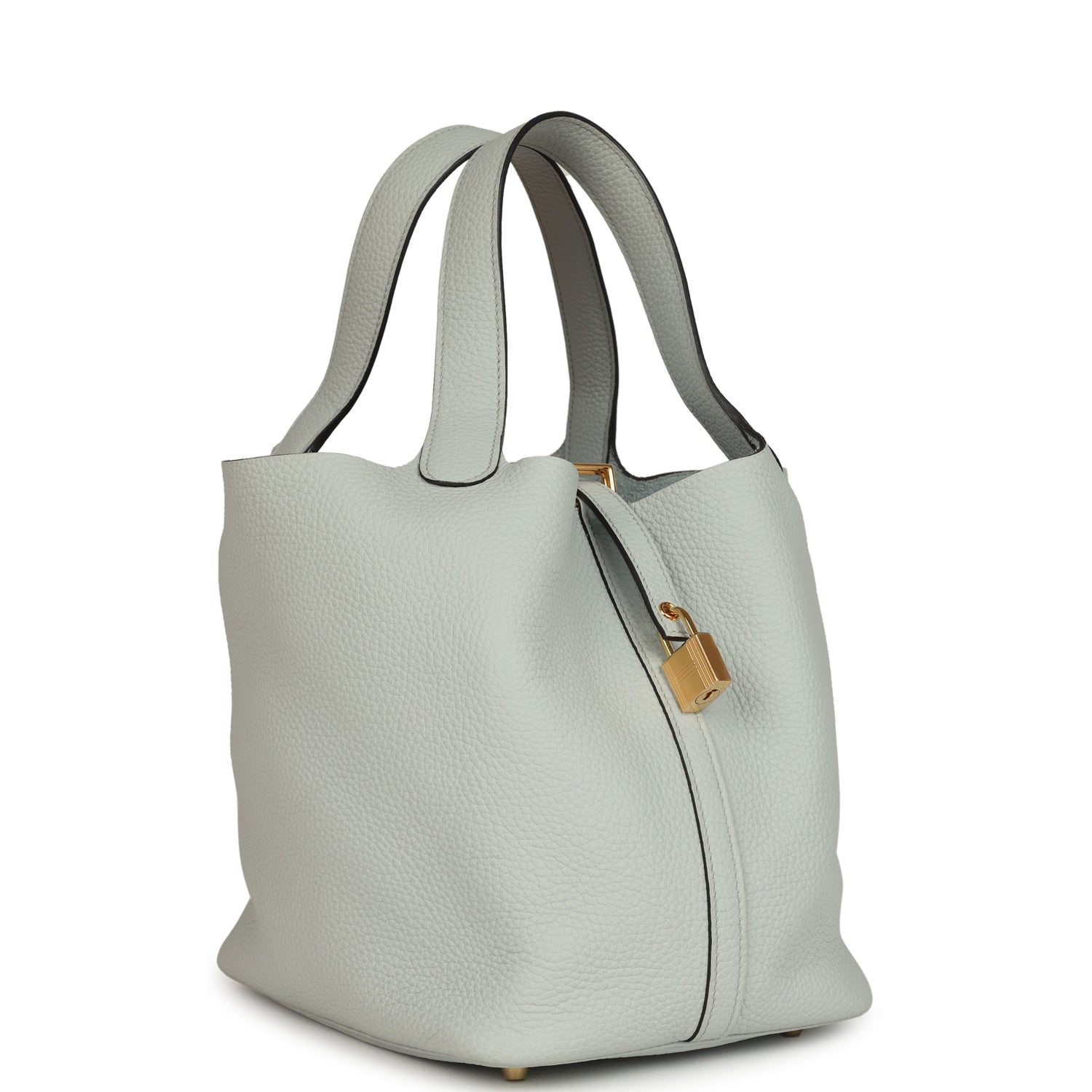 Picotin Lock 22 Bleu Pale Gold Hardware Bag