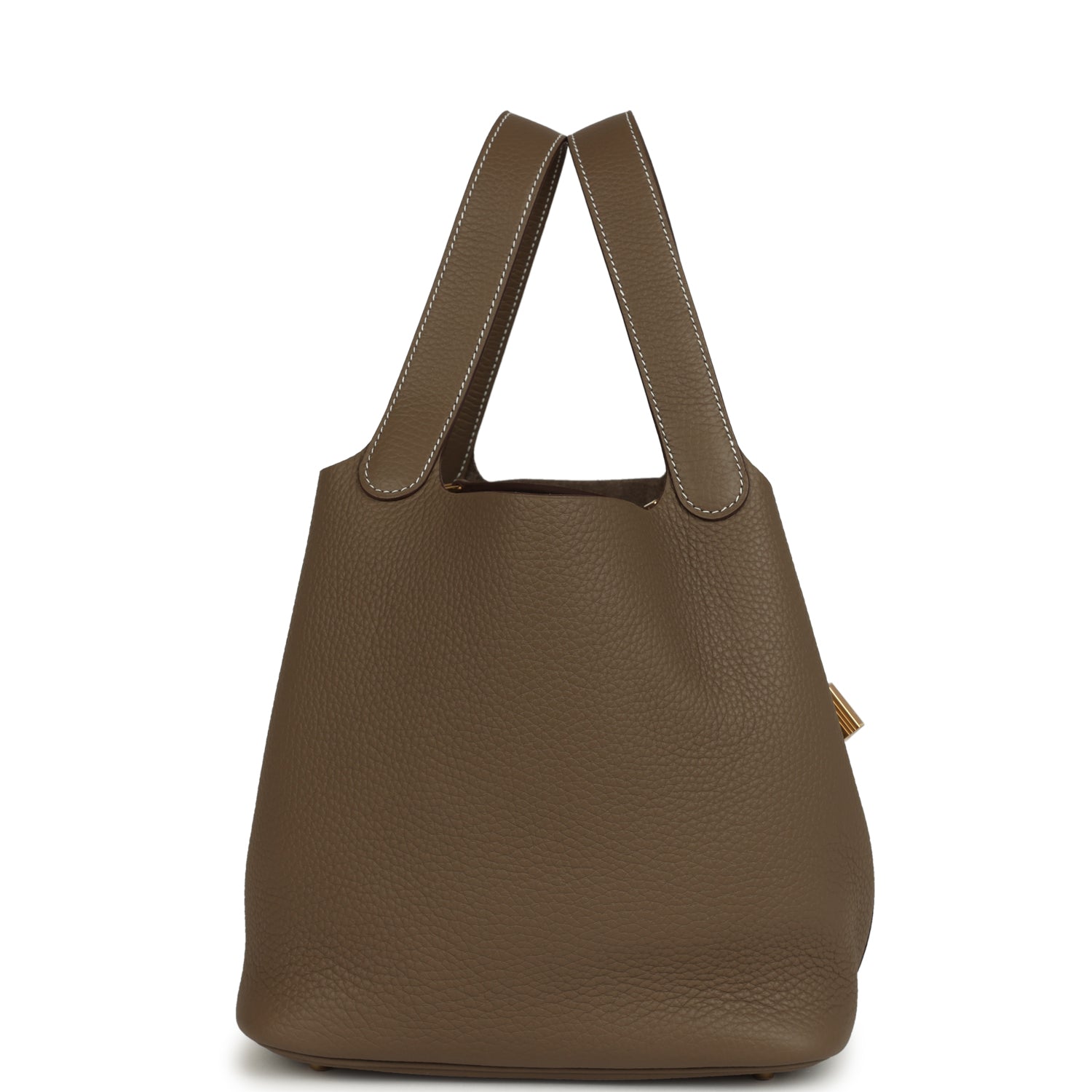 Picotin Lock 22 Etoupe Gold Hardware Bag