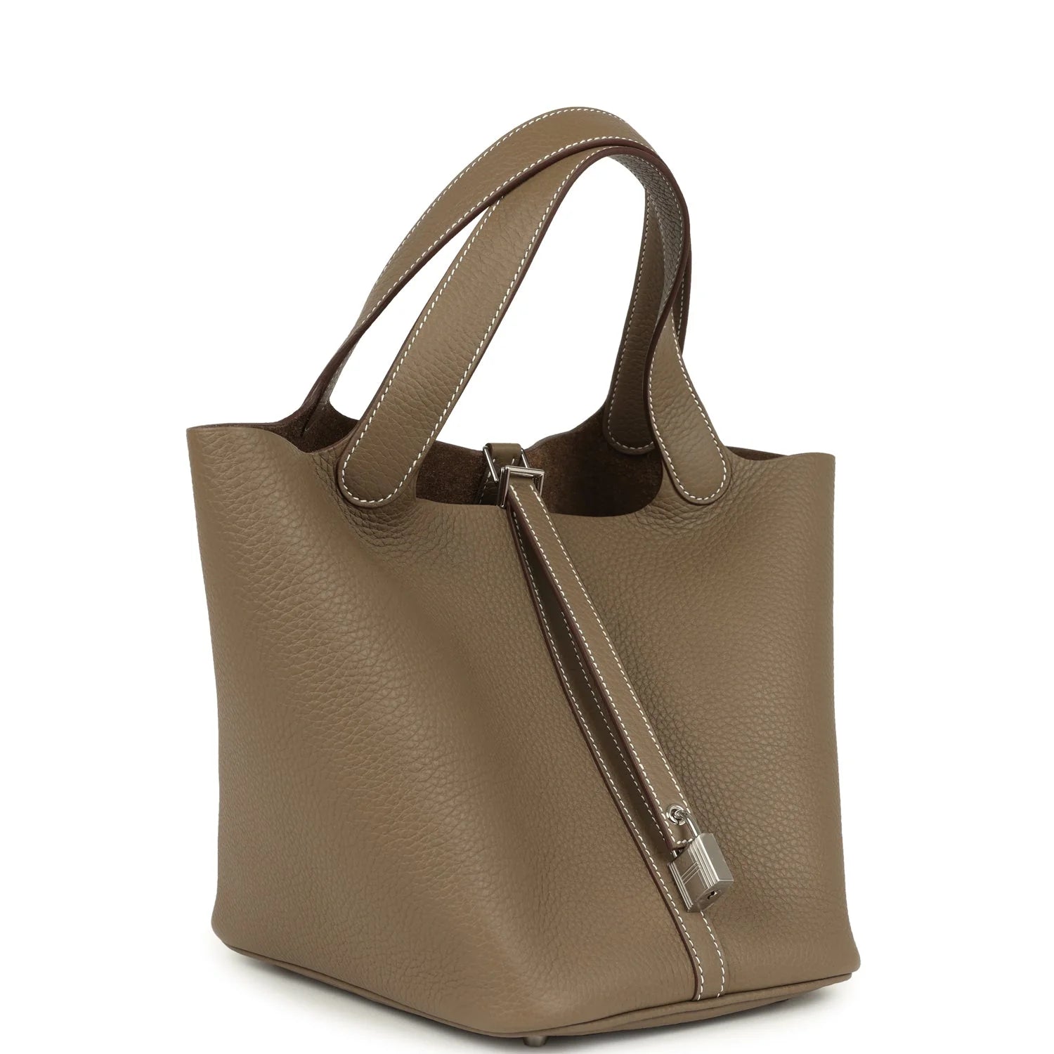 Picotin Lock 22 Etoupe Palladium Hardware Bag
