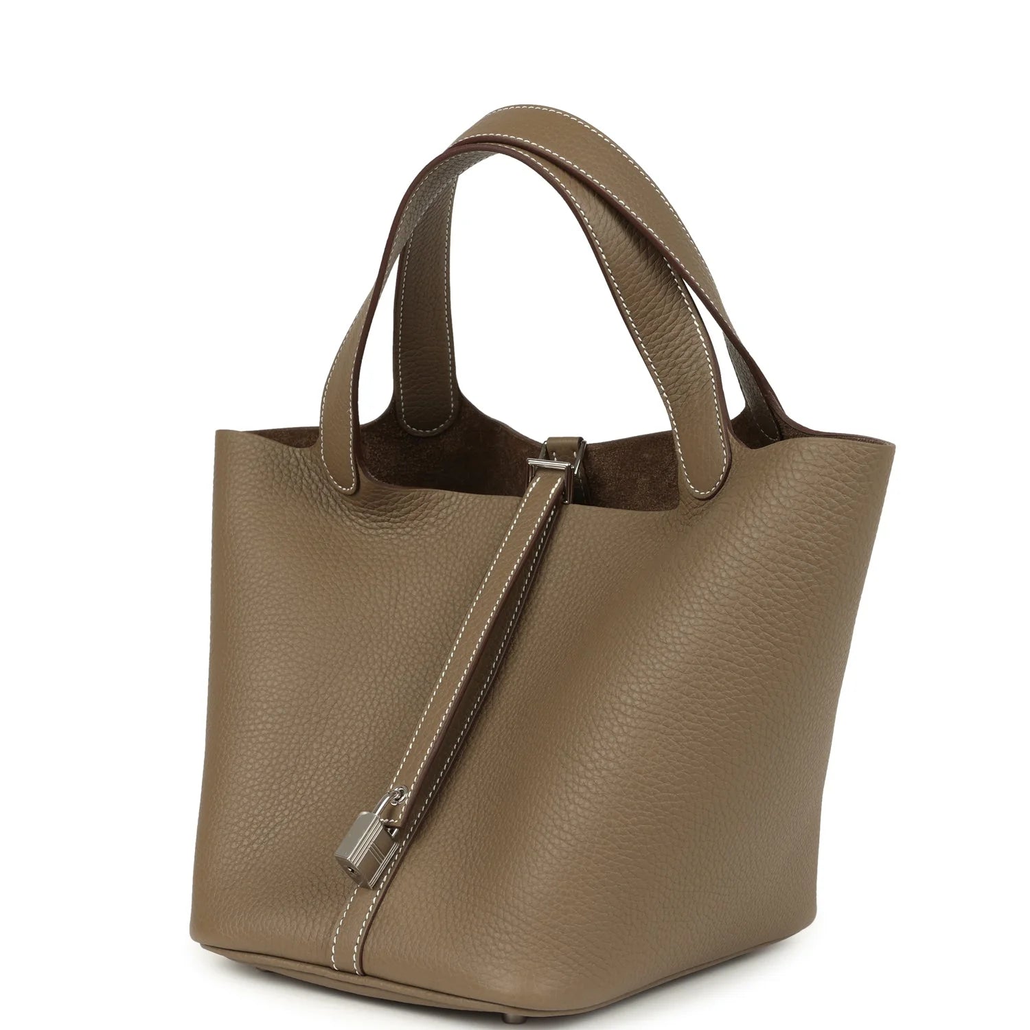 Picotin Lock 22 Etoupe Palladium Hardware Bag