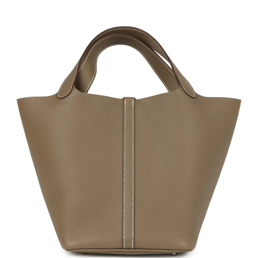 Picotin Lock 22 Etoupe Palladium Hardware Bag