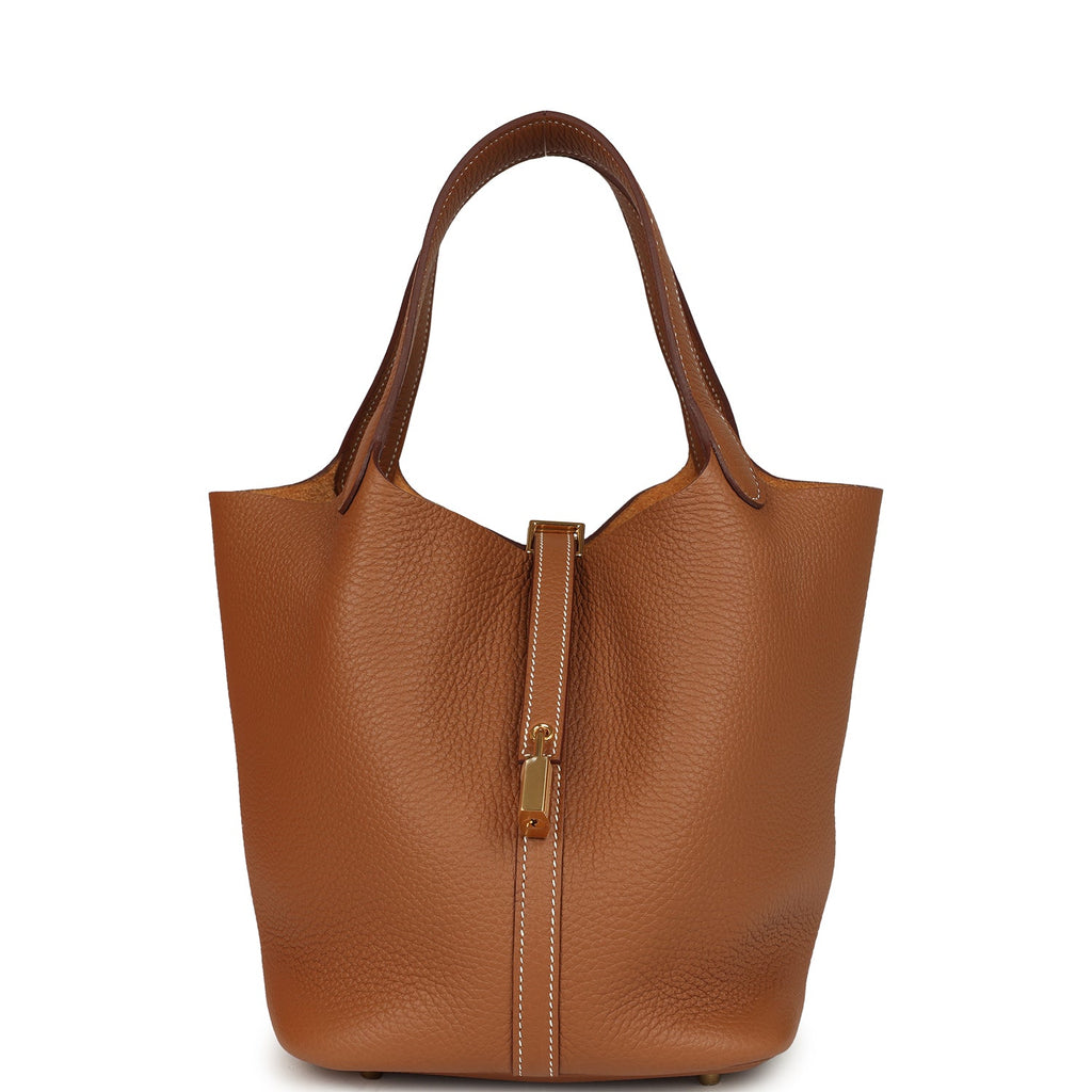 Picotin Lock 22 Gold Clemence Palladium Hardware Bag