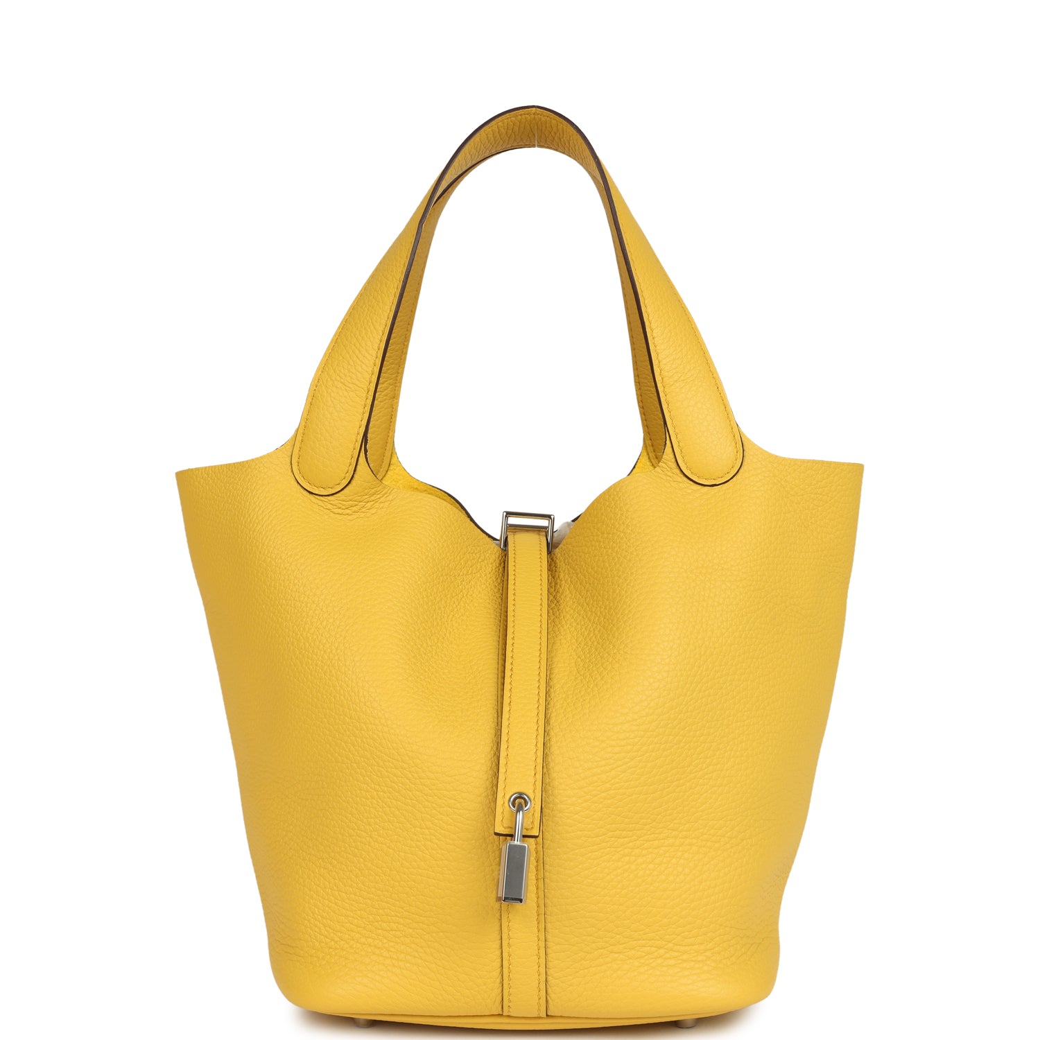 Picotin Lock 22 Sun Clemence Palladium Hardware Bag