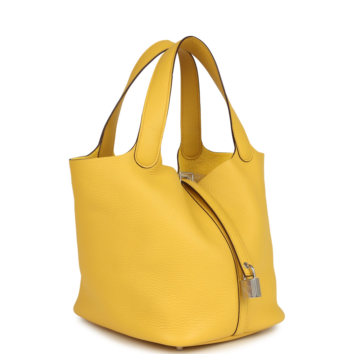 Picotin Lock 22 Sun Clemence Palladium Hardware Bag