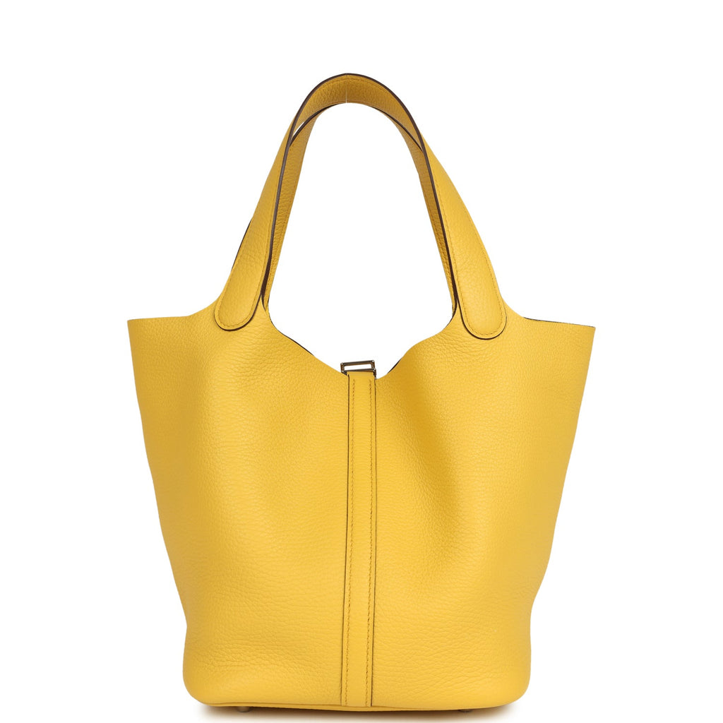 Picotin Lock 22 Sun Clemence Palladium Hardware Bag