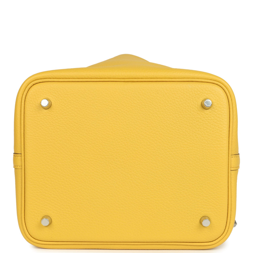 Picotin Lock 22 Sun Clemence Palladium Hardware Bag