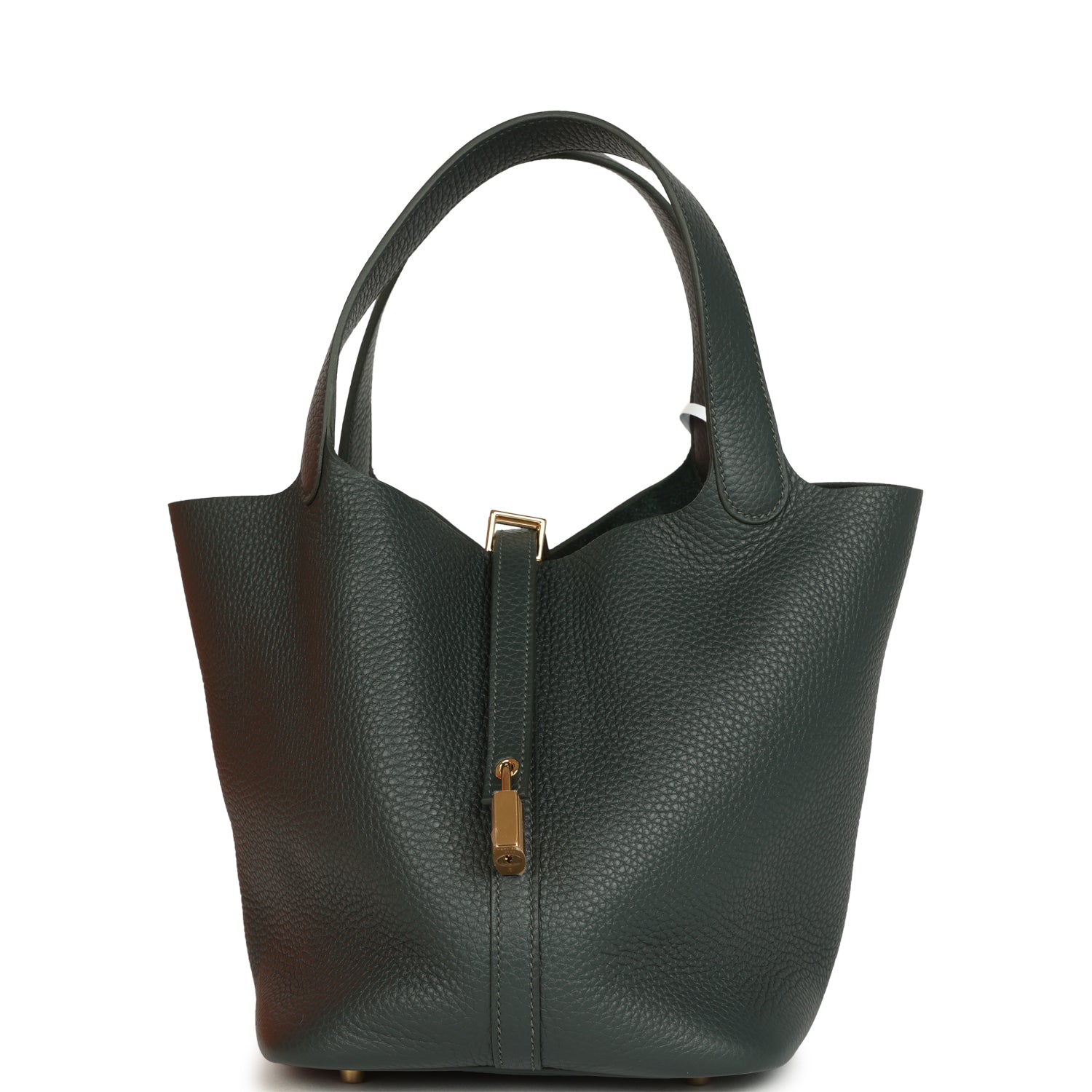 Picotin Lock 22 Vert Mangrove Gold Hardware Bag