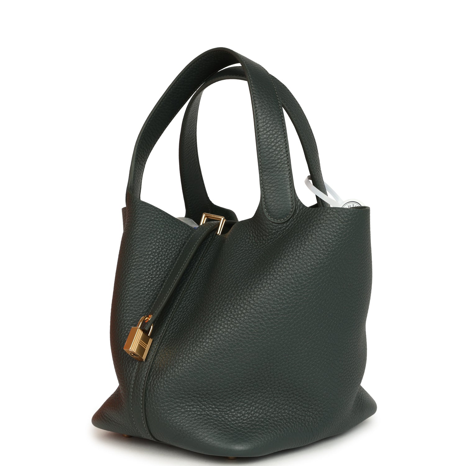 Picotin Lock 22 Vert Mangrove Gold Hardware Bag