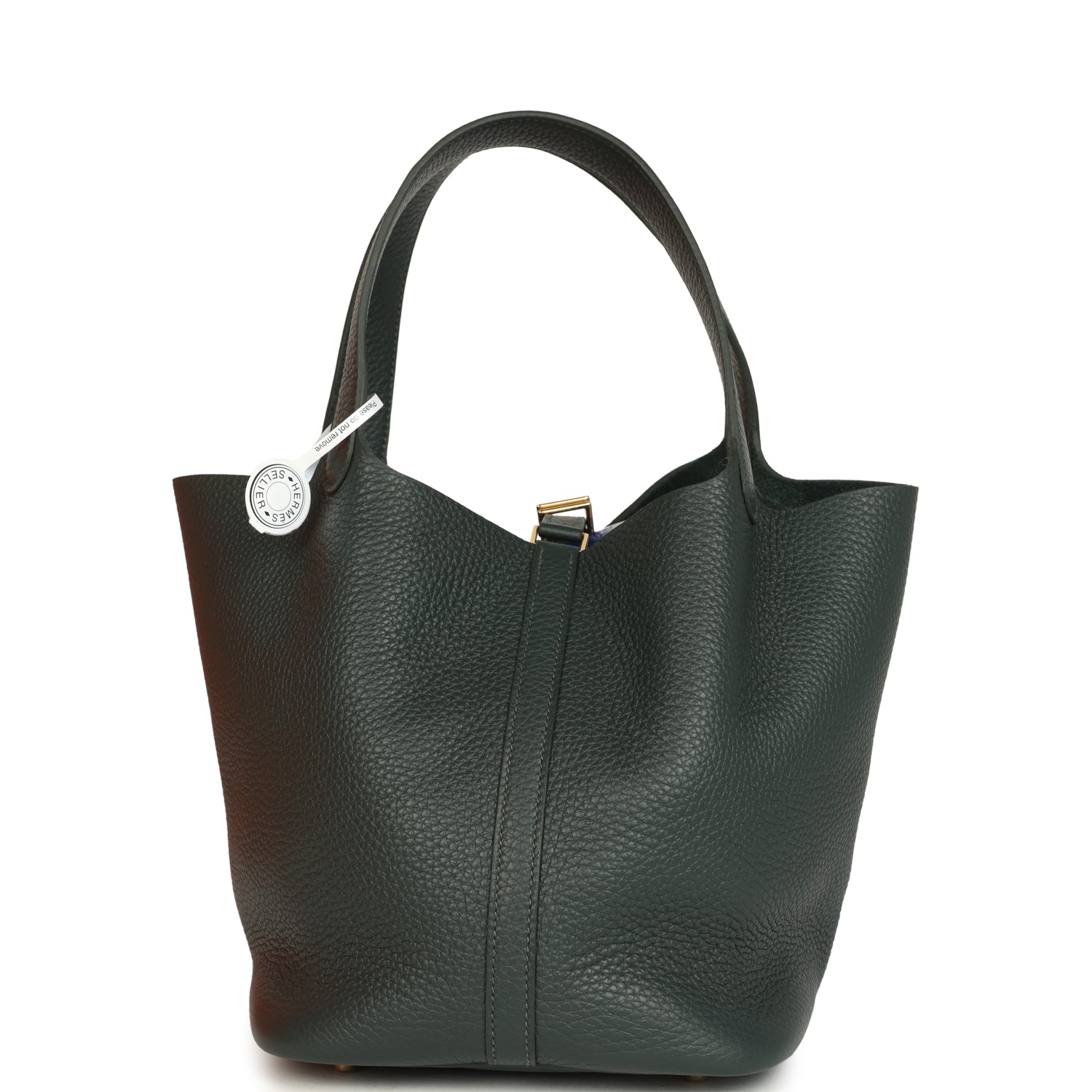 Picotin Lock 22 Vert Mangrove Gold Hardware Bag