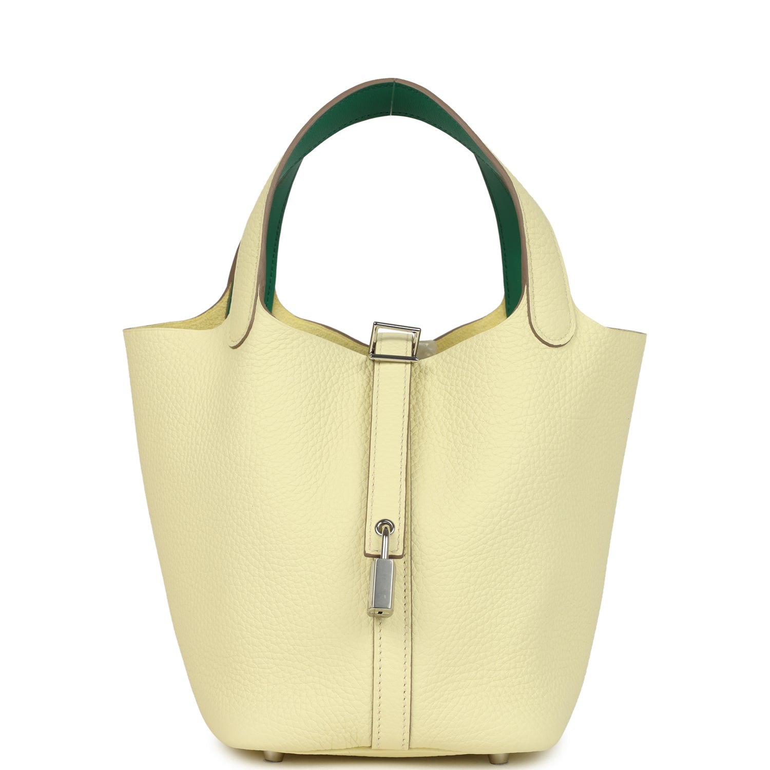 Picotin Lock Eclat 18 Jaune Milton Clemence and Vert Vertigo Swift Palladium Hardware Bag