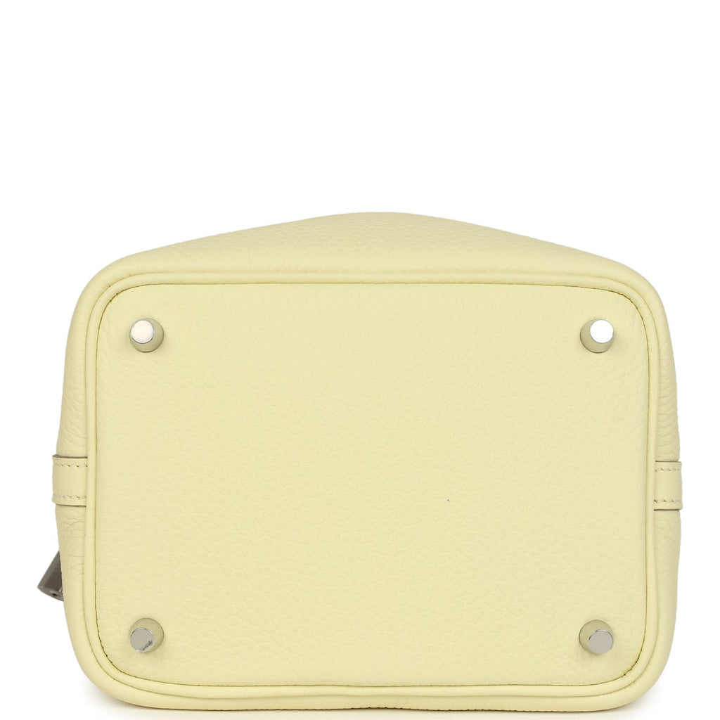 Picotin Lock Eclat 18 Jaune Milton Clemence and Vert Vertigo Swift Palladium Hardware Bag