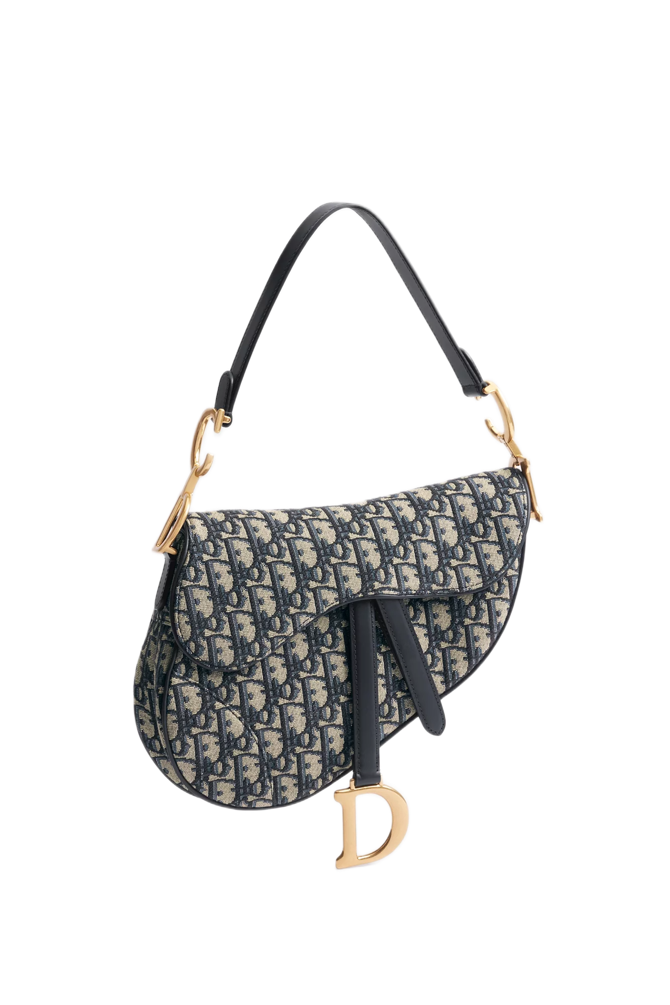 Mini Saddle with Strap Blue Dior Bag