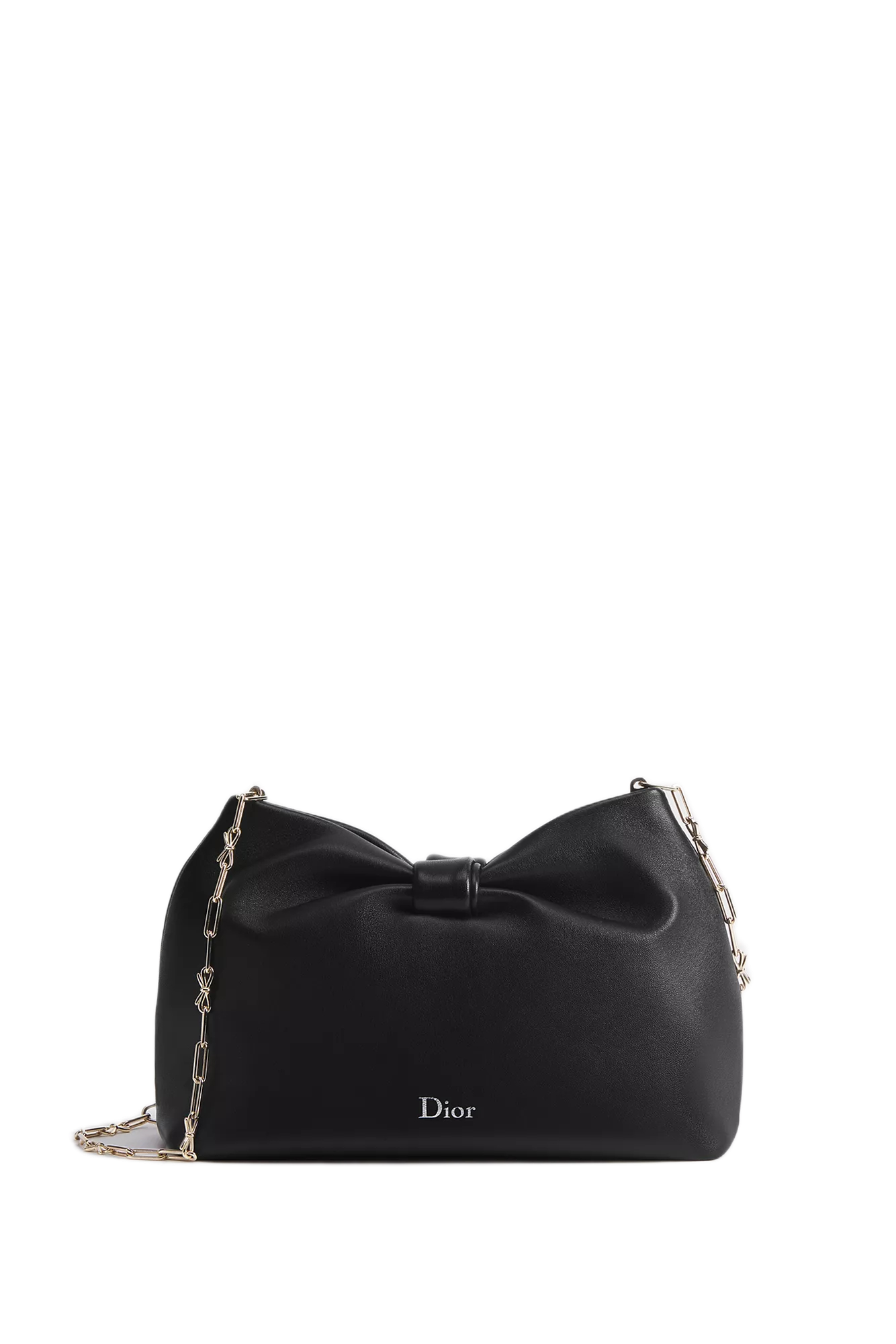 Small Dior Bow Black Lambskin Bag