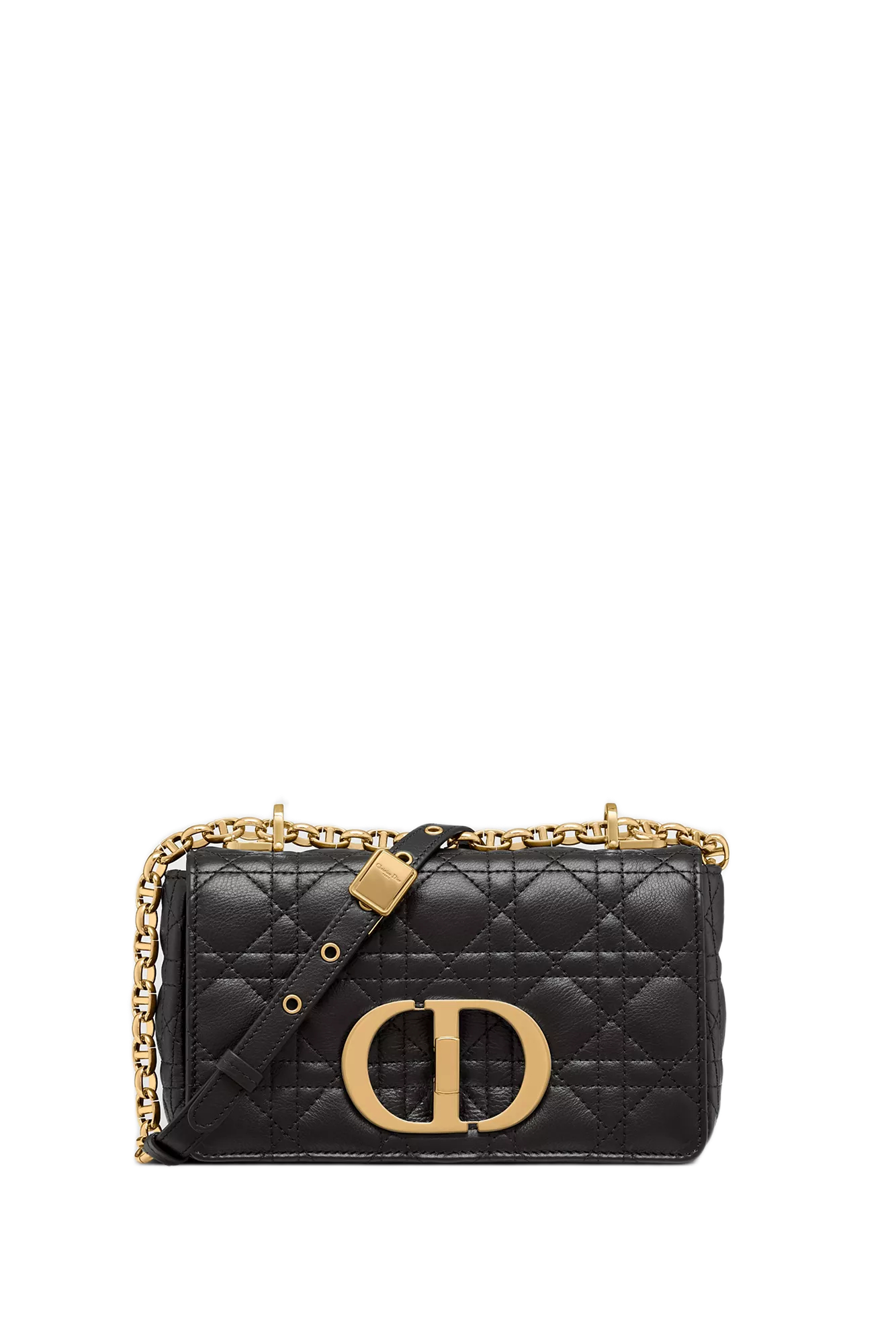 Small Dior Caro Black Supple Bag