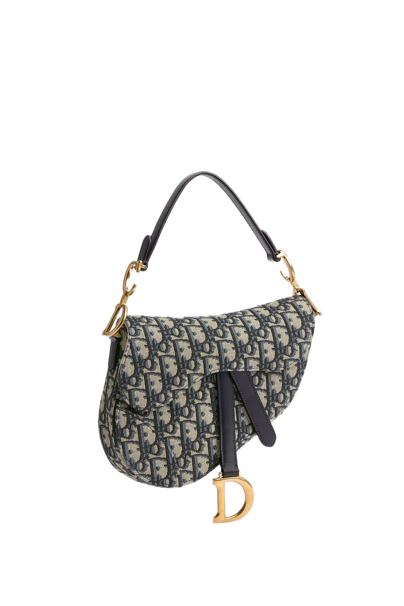 Saddle with Strap Blue Dior Bag