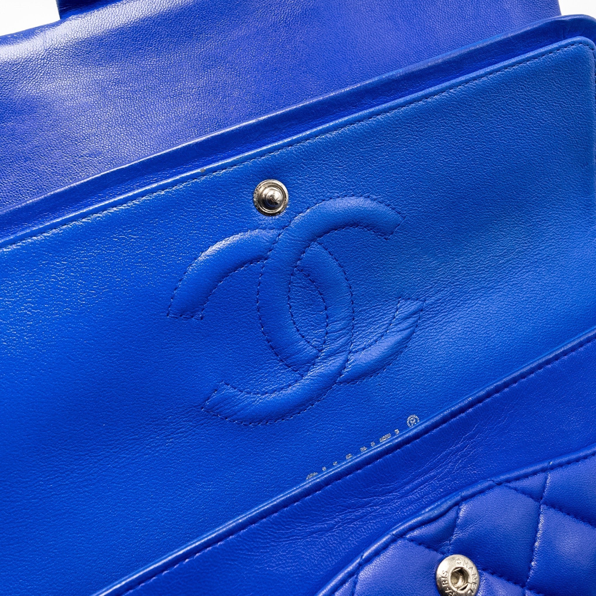 chanel-medium-classic-double-flap-bag-lambskin-blue-shw