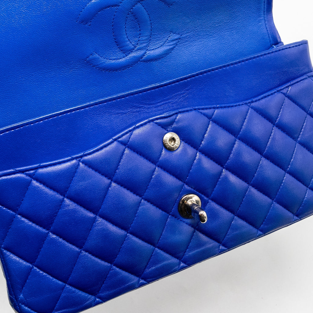 chanel-medium-classic-double-flap-bag-lambskin-blue-shw
