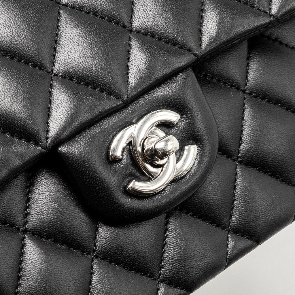 chanel-small-classic-double-flap-bag-lambskin-black-shw-microchip-1