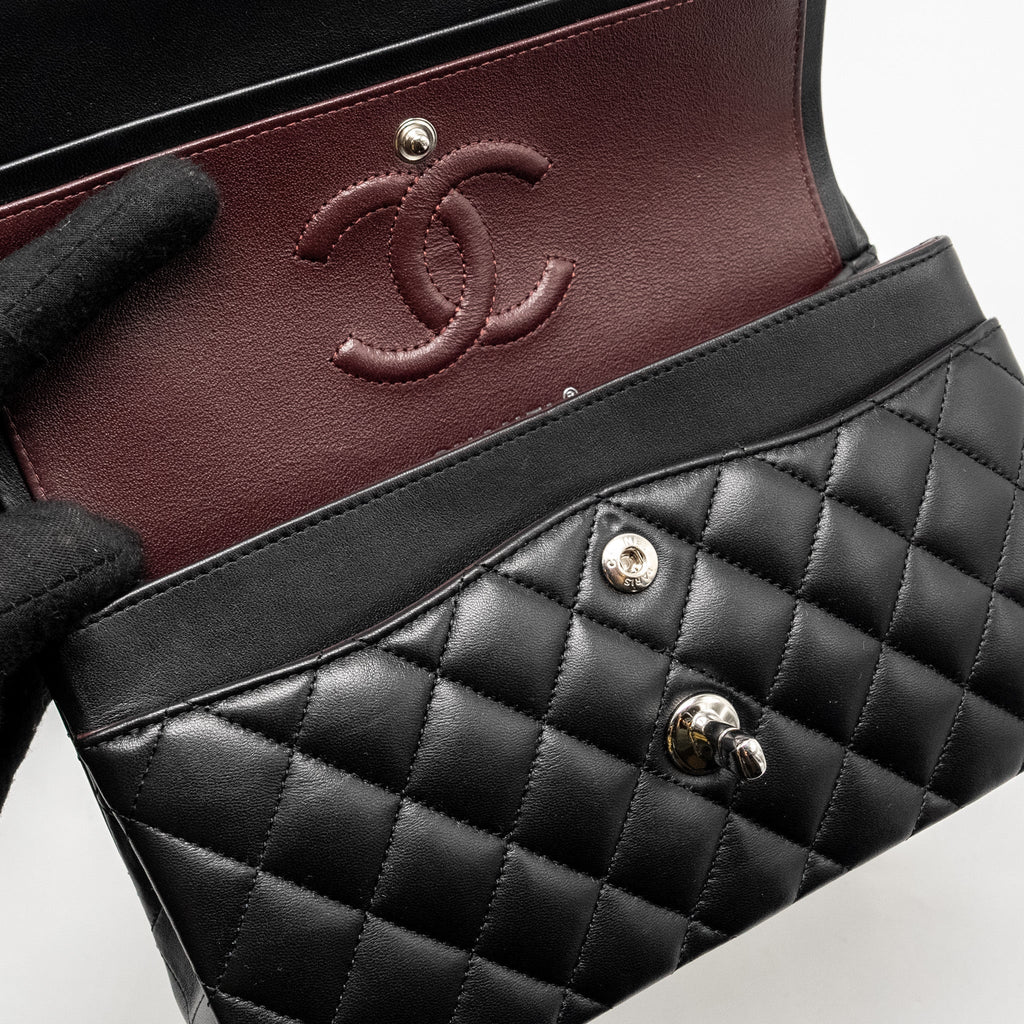 chanel-small-classic-double-flap-bag-lambskin-black-shw-microchip-1