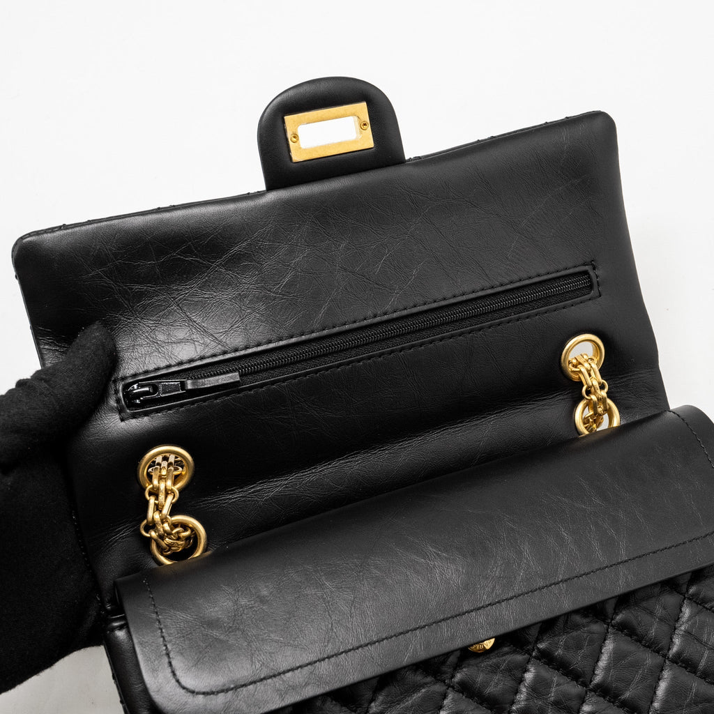 chanel-small-2-55-reissue-double-flap-bag-aged-calfskin-black-ghw-microchip