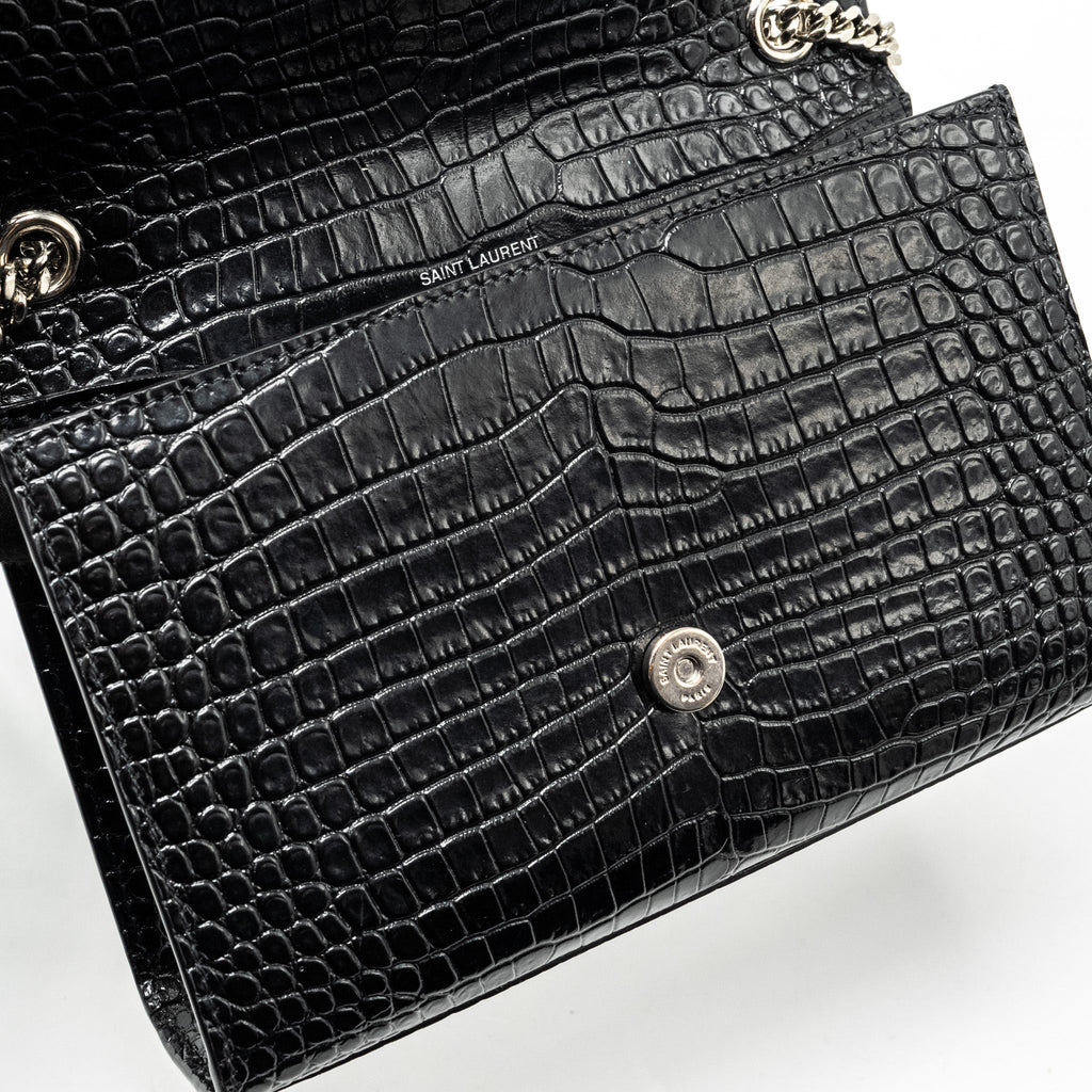 saint-laurent-ysl-kate-small-chain-wallet-with-tassel-in-crocodile-embossed-black-shw