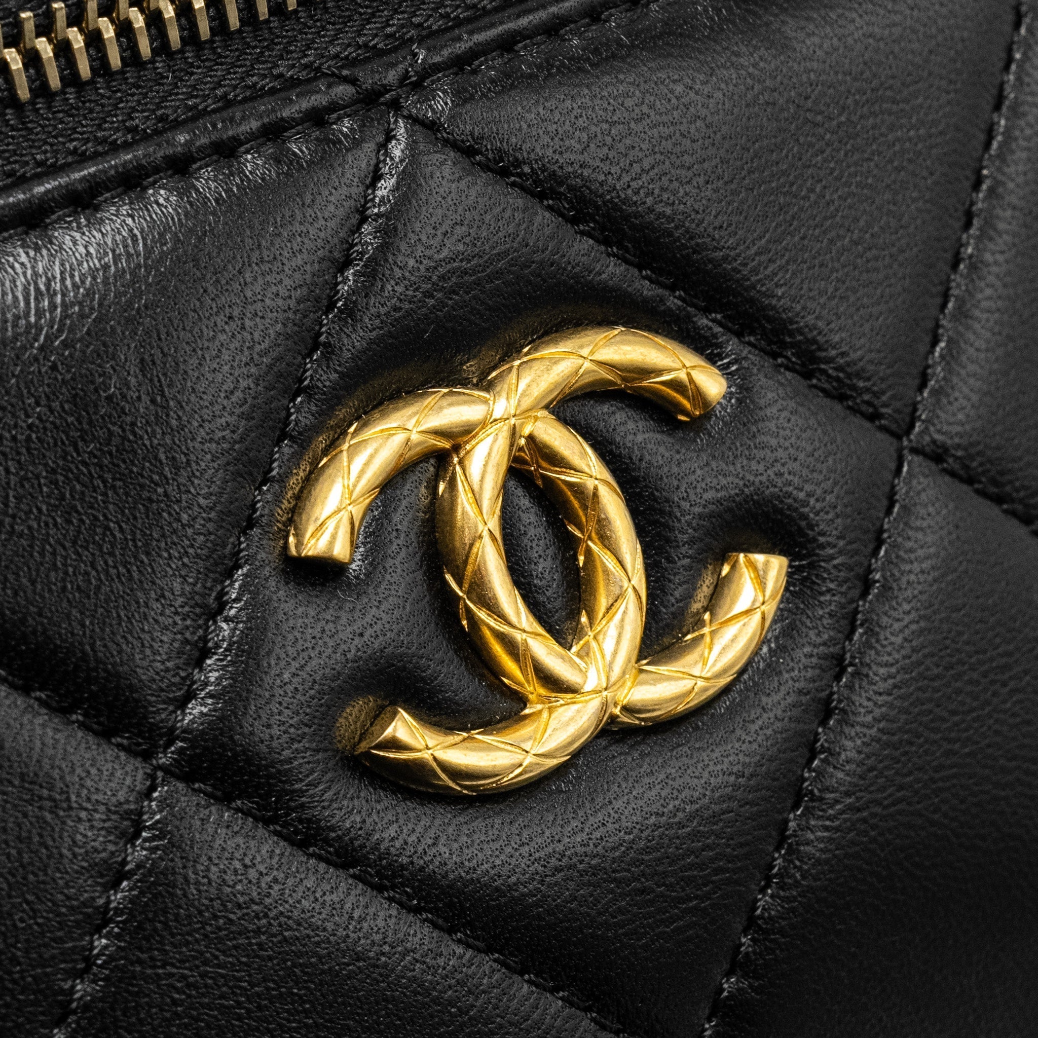 chanel-letter-logo-detailed-waist-bag-lambskin-black-ghw-microchip
