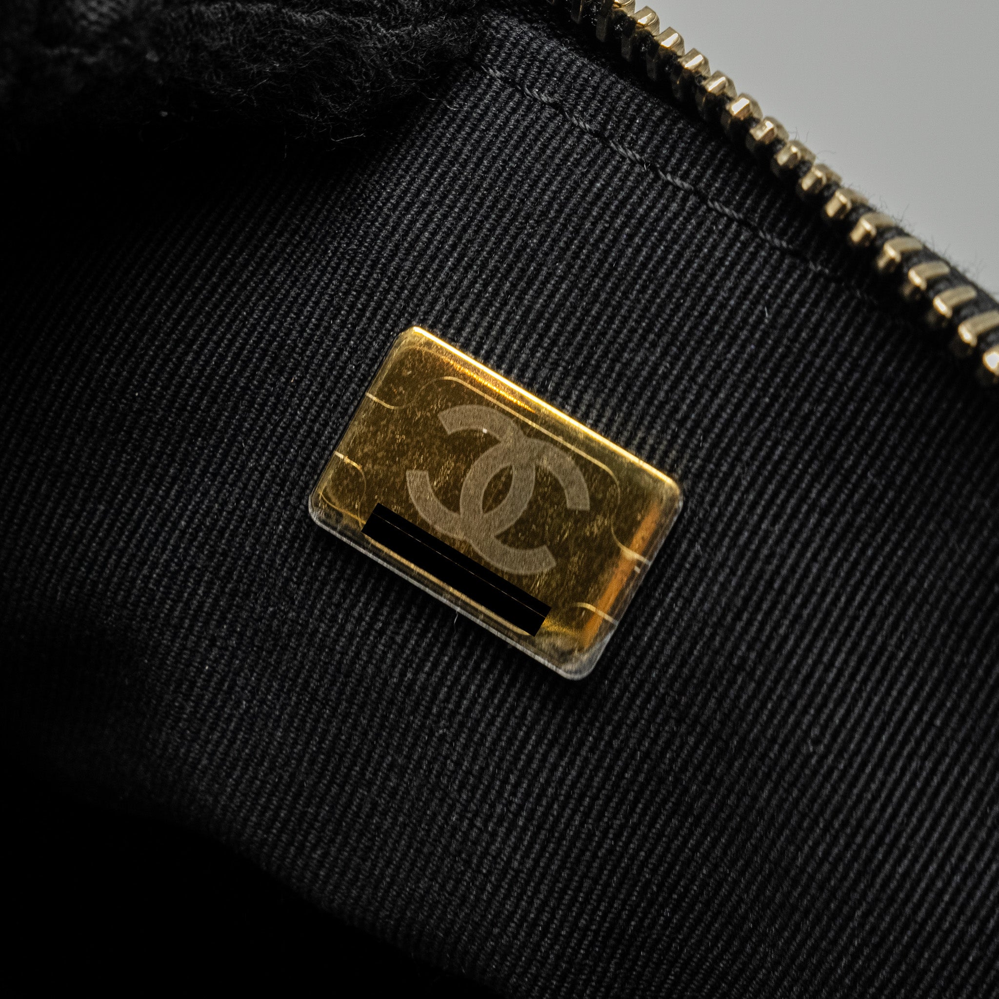 chanel-letter-logo-detailed-waist-bag-lambskin-black-ghw-microchip