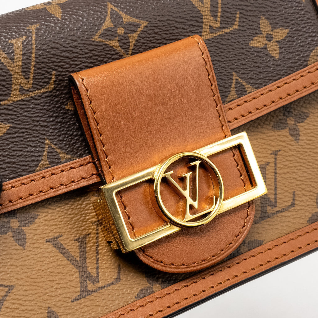 louis-vuitton-dauphine-chain-wallet-monogram-reverse-canvas-ghw-1