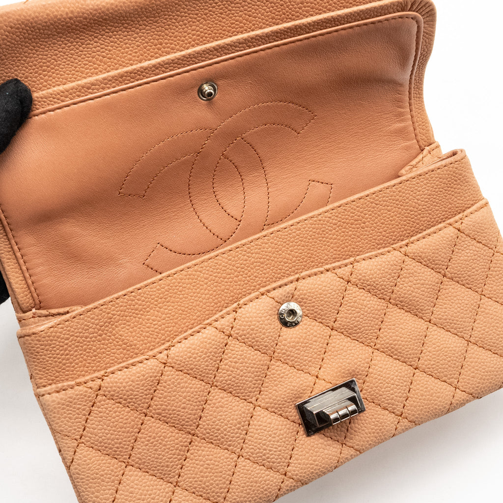 chanel-small-2-55-reissue-flap-bag-grained-calfskin-light-brown-shw-copy