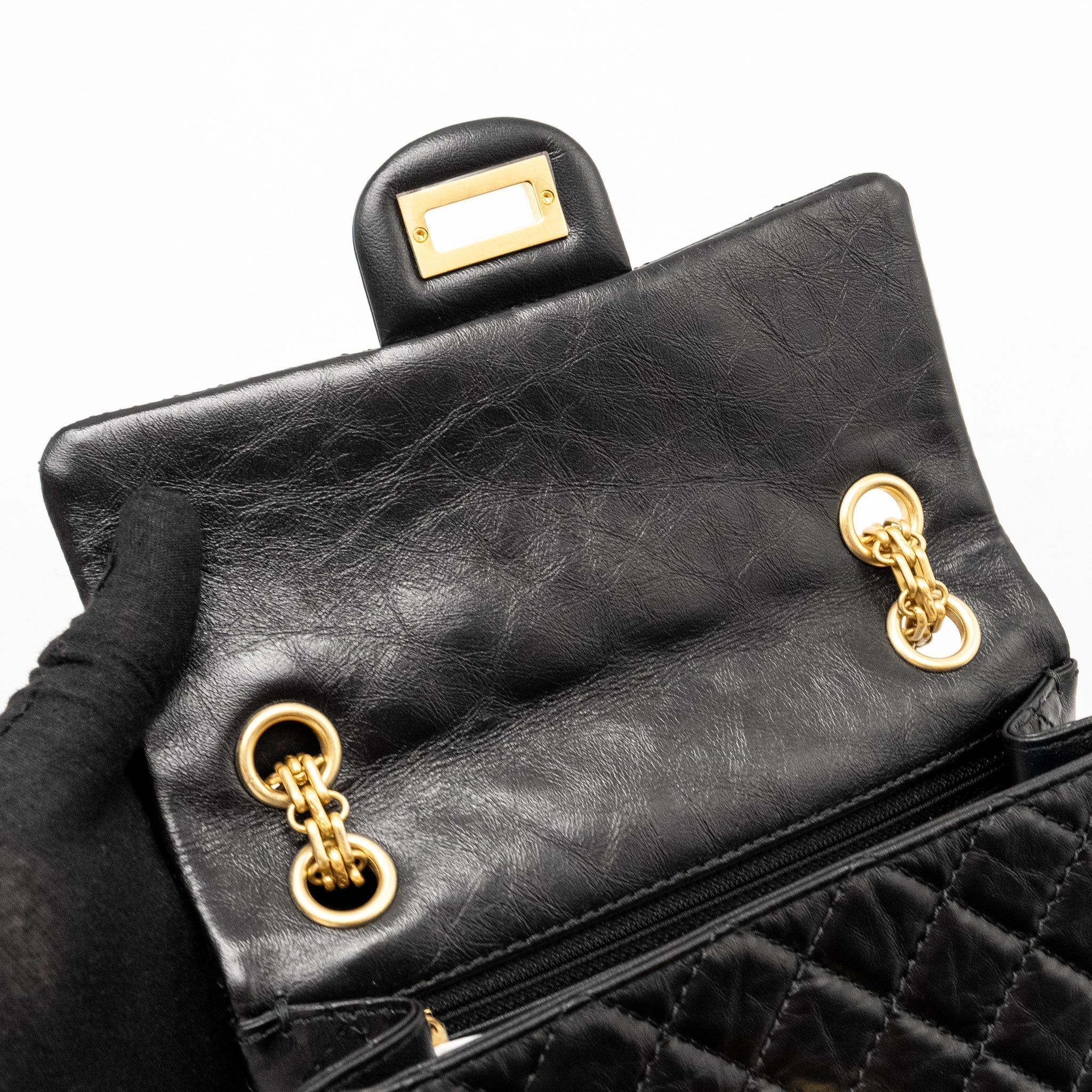 chanel-mini-2-55-reissue-flap-bag-aged-calfskin-black-brushed-ghw-microchip-copy