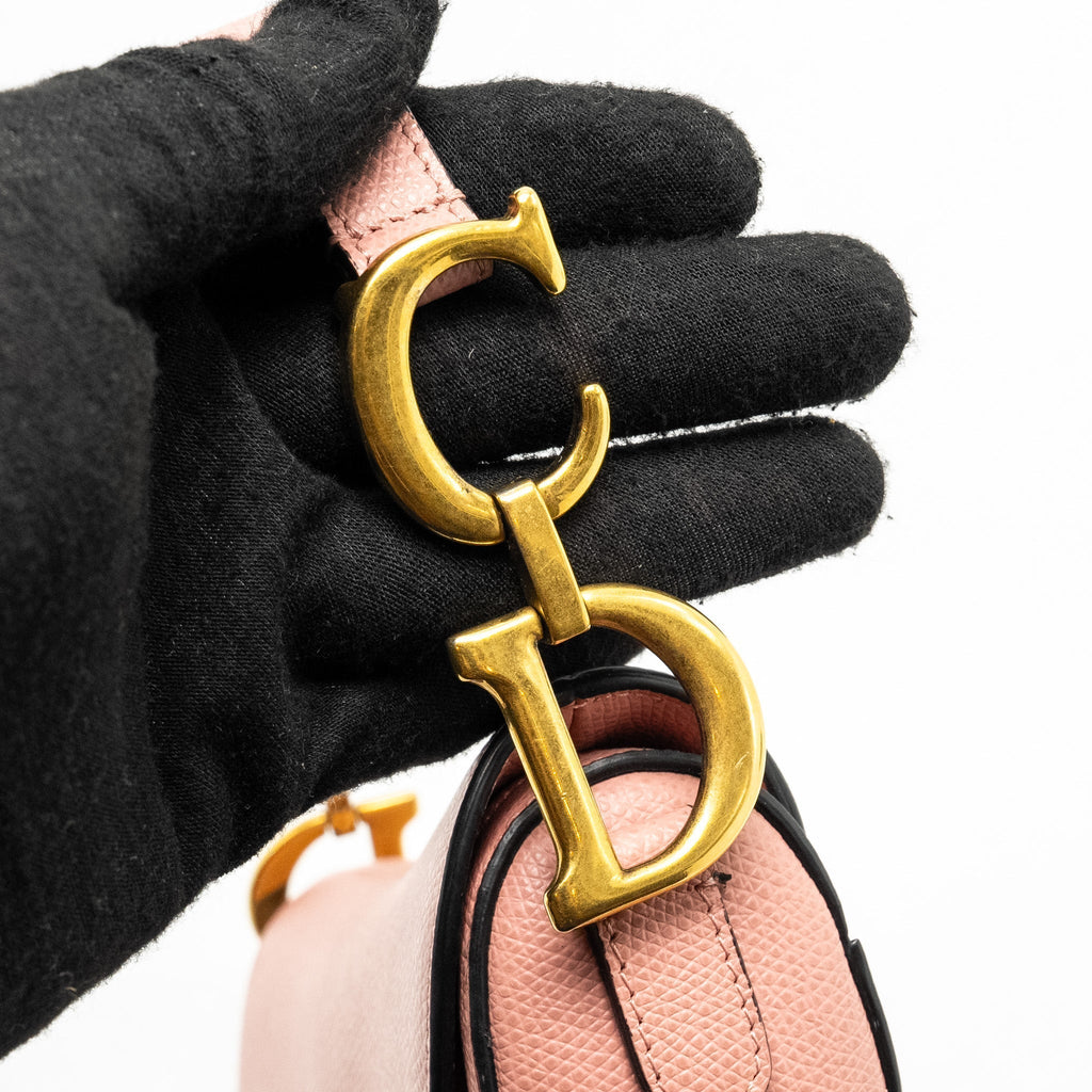 dior-mini-saddle-bag-grained-calfskin-pink-ghw-copy-1