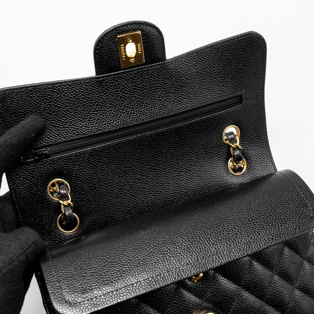 chanel-small-classic-double-flap-bag-caviar-black-ghw-microchip-copy
