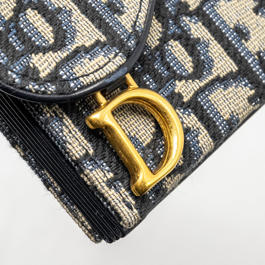 dior-saddle-lotus-wallet-blue-oblique-jacquard-ghw