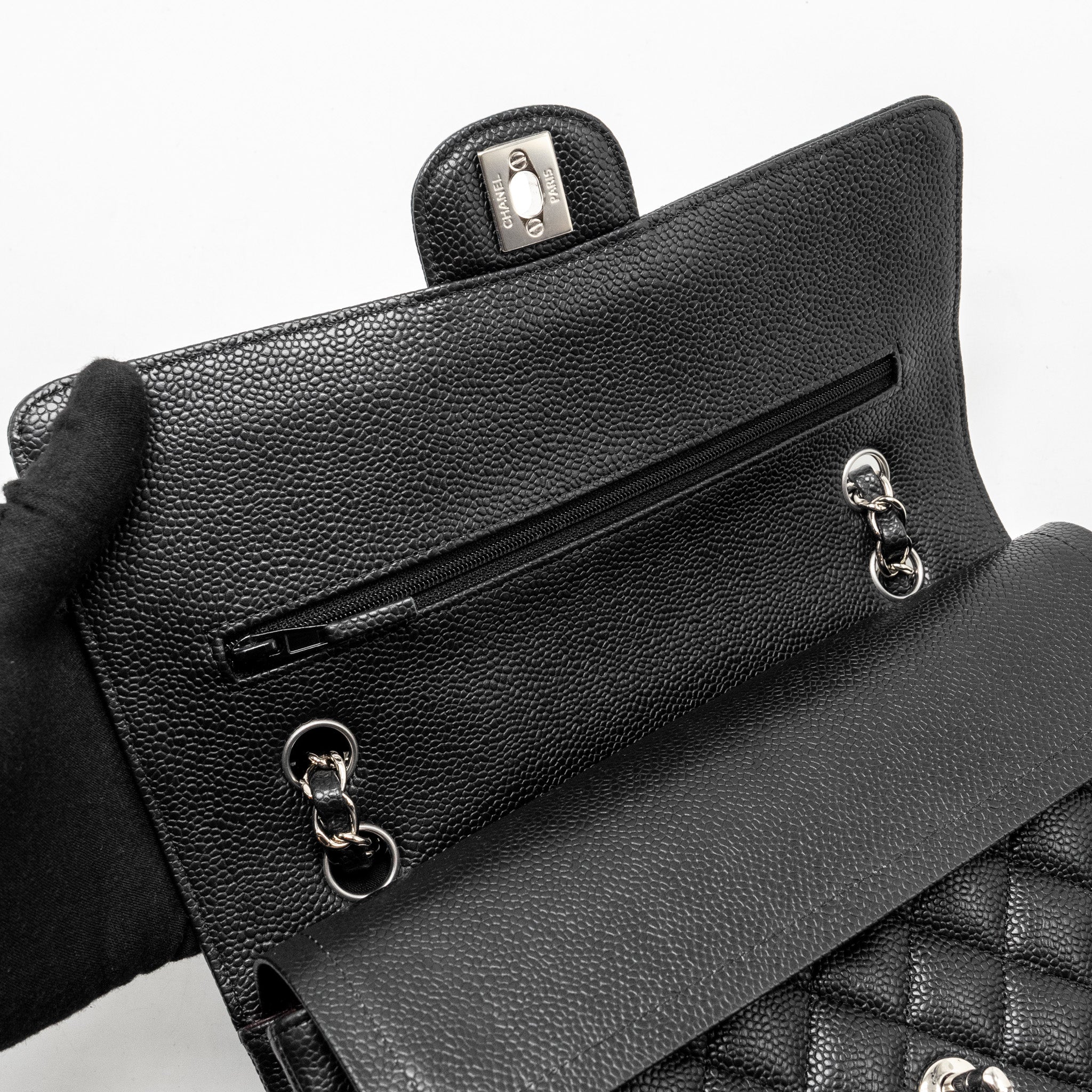 chanel-medium-classic-double-flap-bag-caviar-black-shw-10