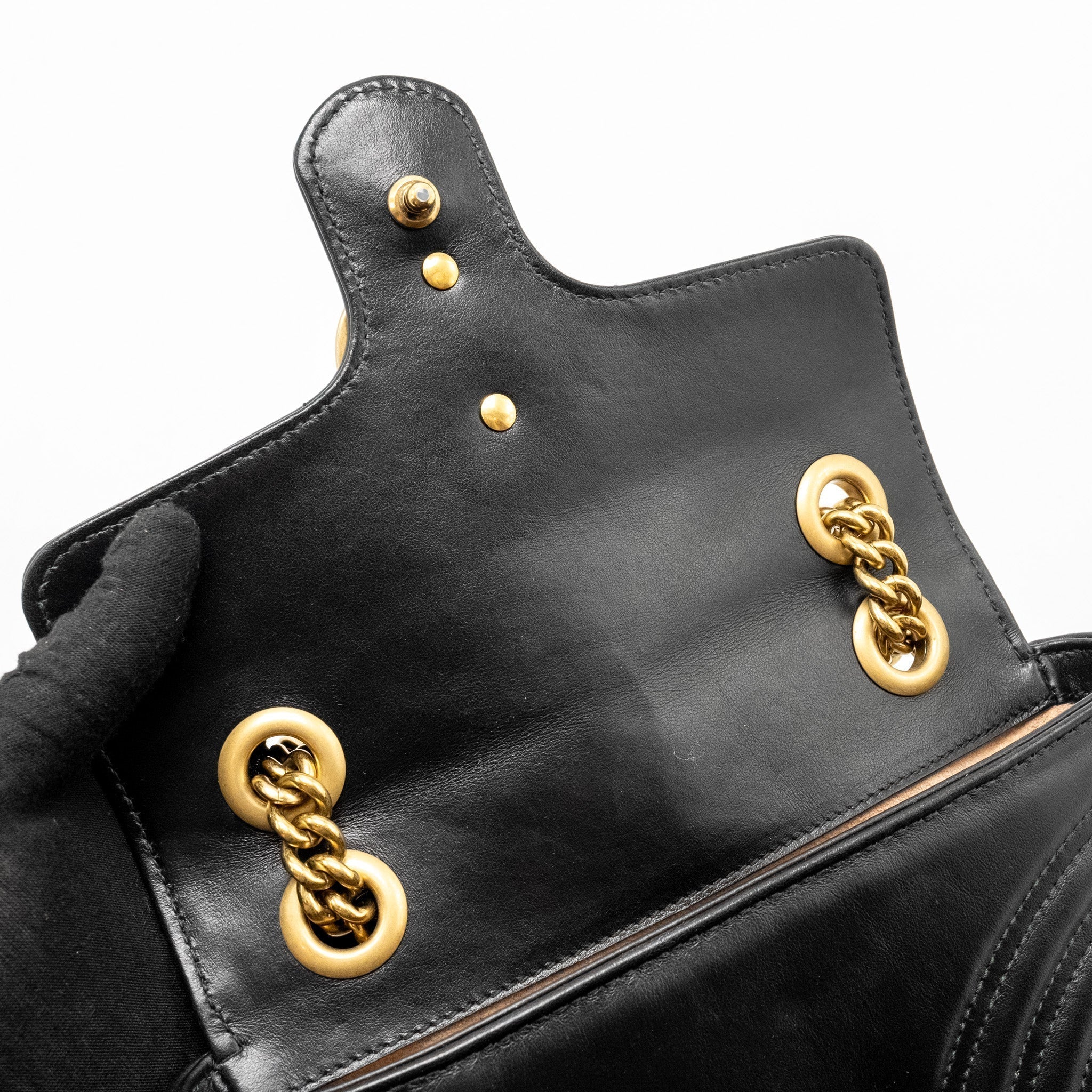 gucci-mini-gg-marmont-shoulder-bag-calfskin-black-ghw-2