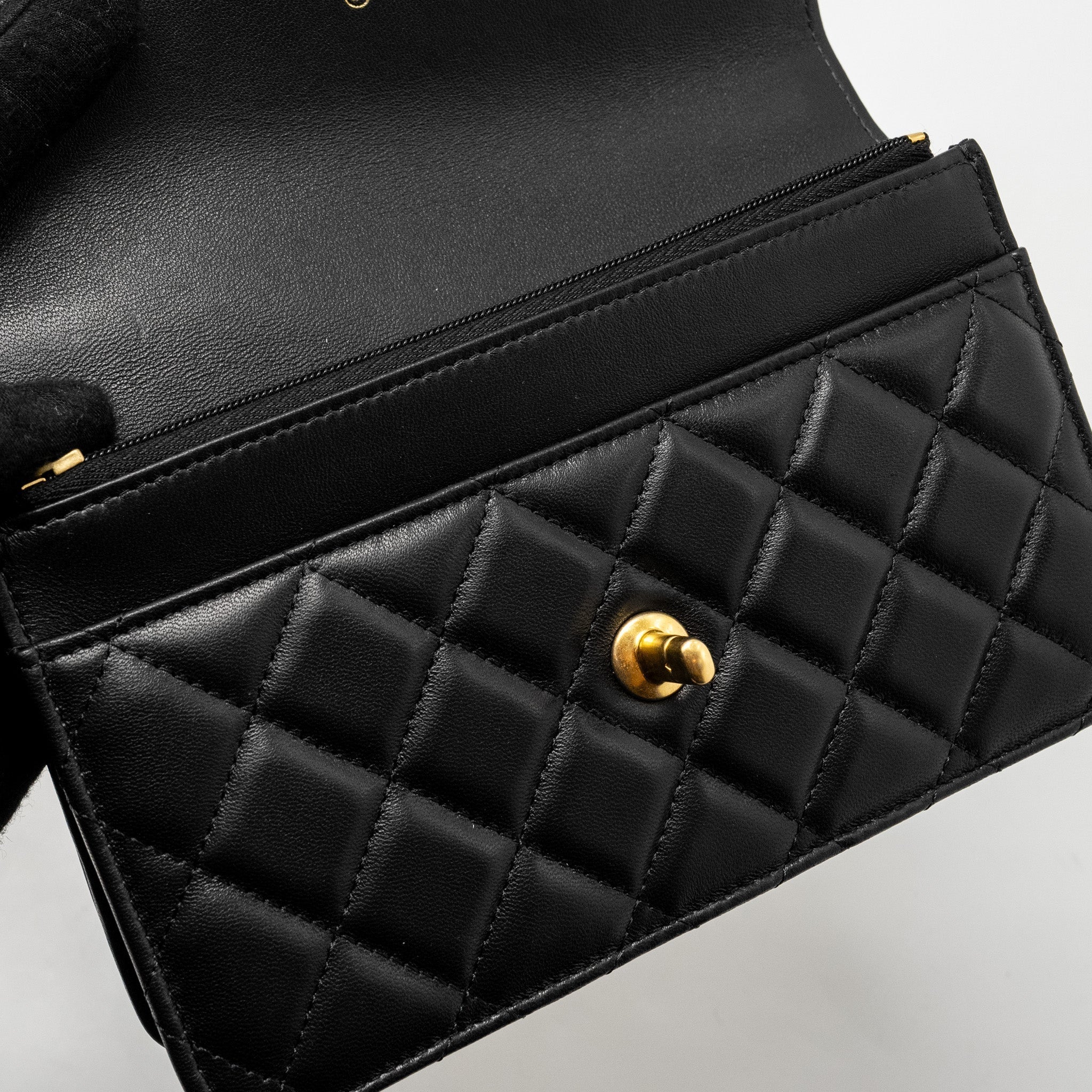 chanel-classic-wallet-on-chain-with-camellia-adjustable-chain-lambskin-black-ghw-microchip