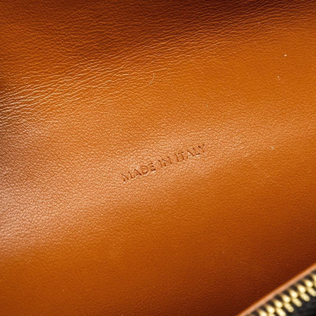 celine-wallet-on-strap-triomphe-canvas-smooth-lambskin-tan-ghw-6