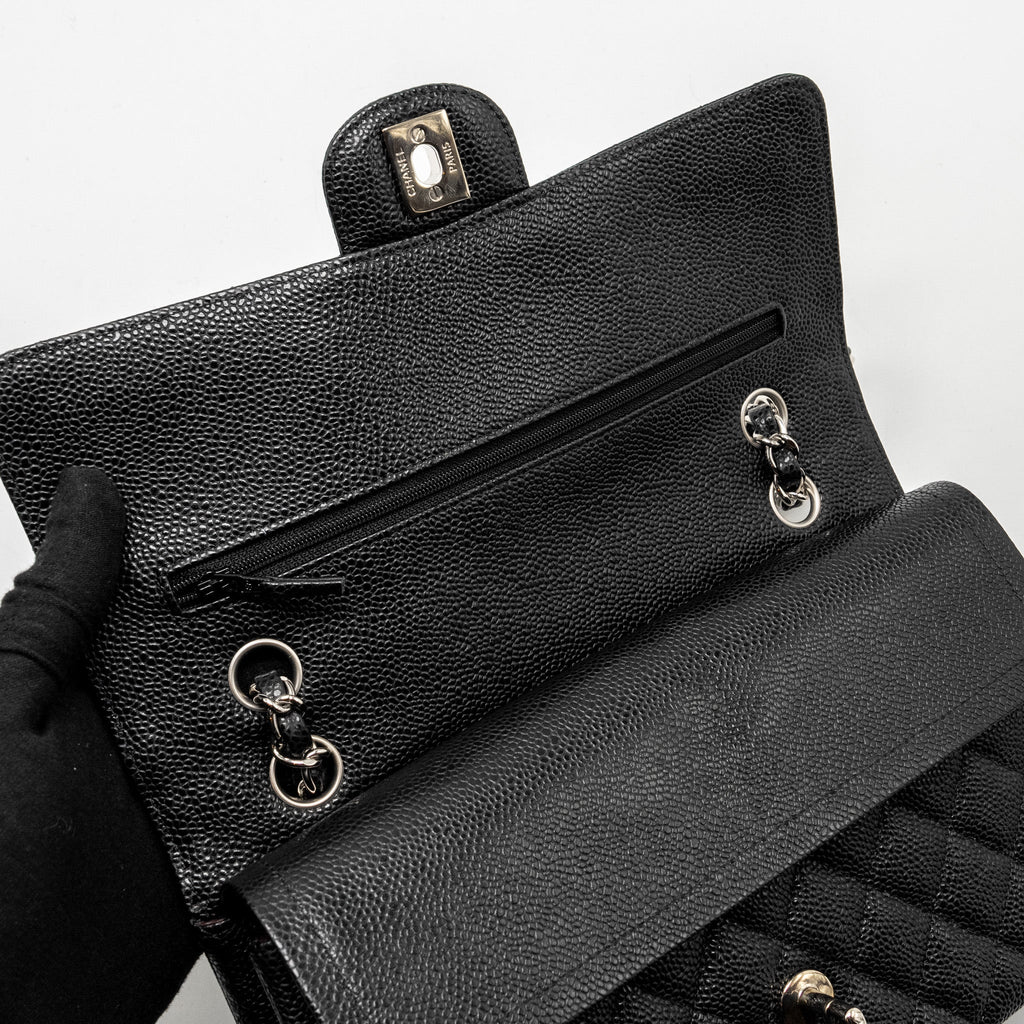 chanel-medium-classic-double-flap-bag-caviar-black-shw-copy