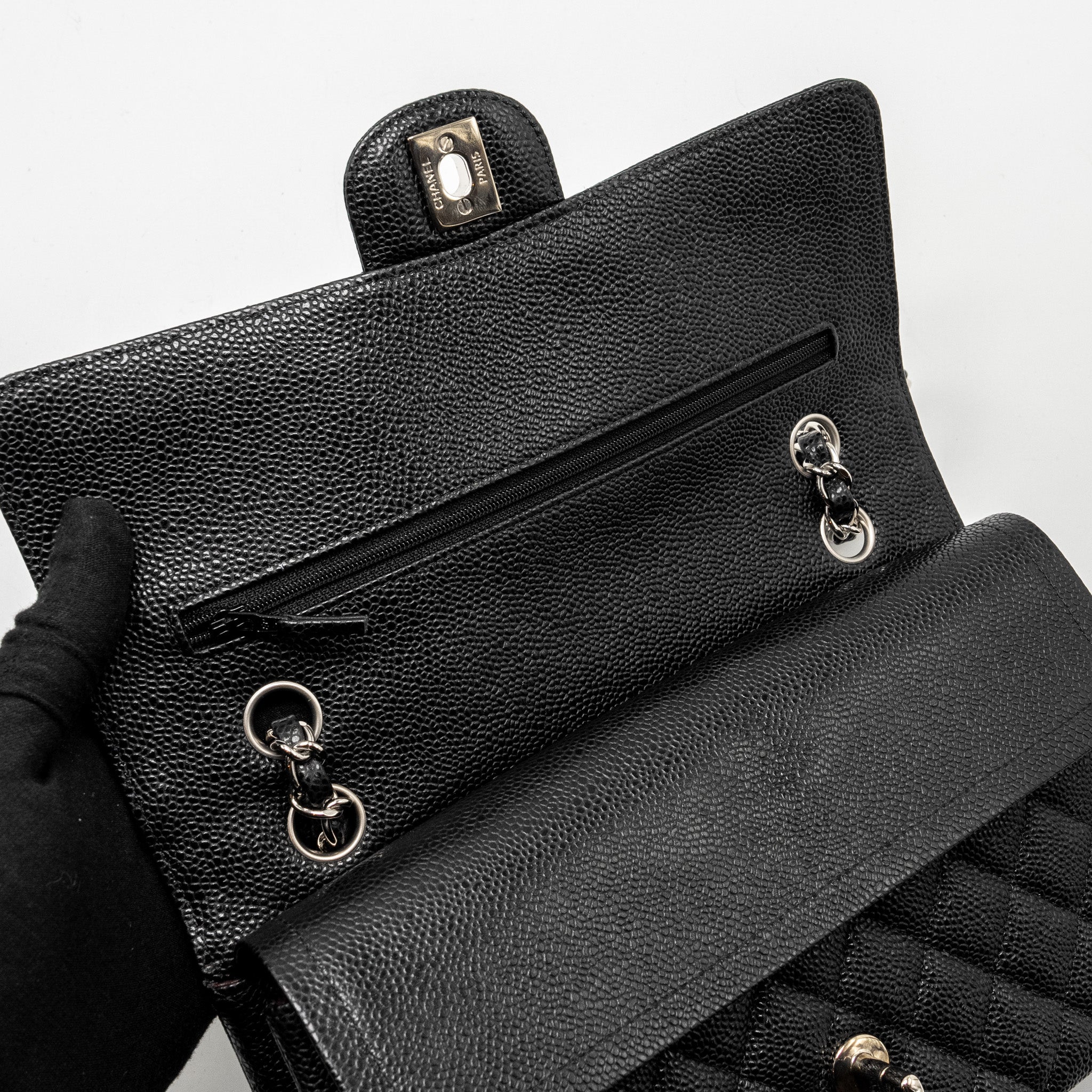 chanel-medium-classic-double-flap-bag-caviar-black-shw-copy