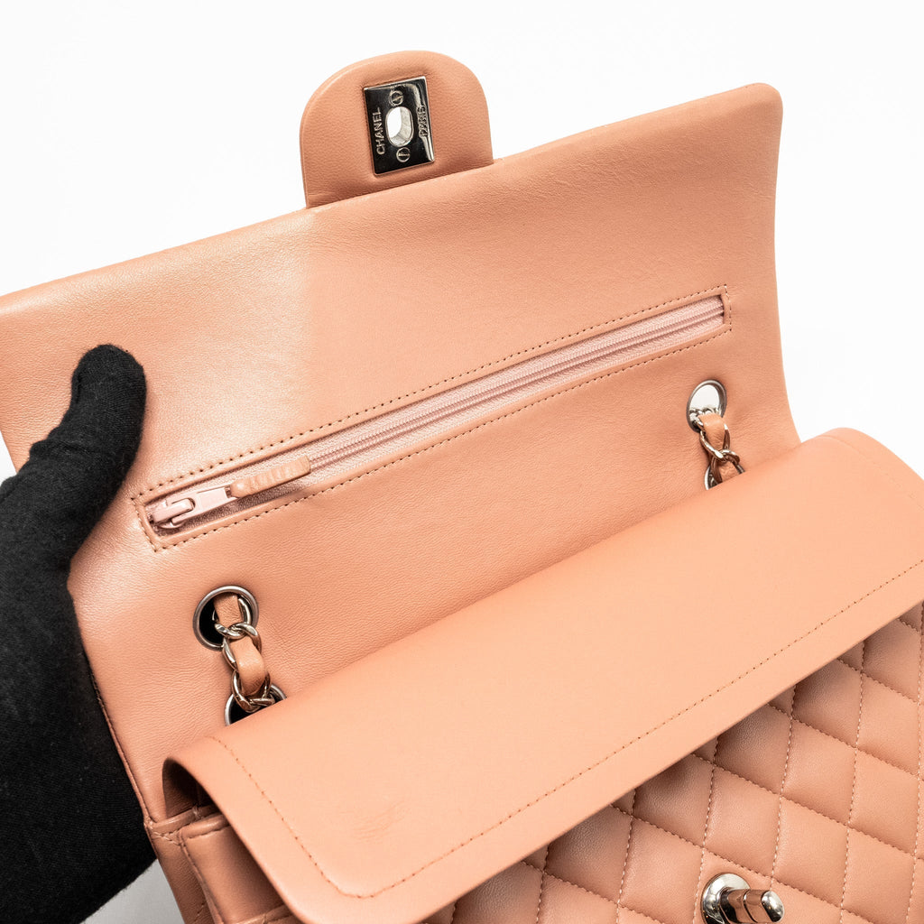 chanel-medium-classic-double-flap-bag-lambskin-pink-shw-microchip-copy