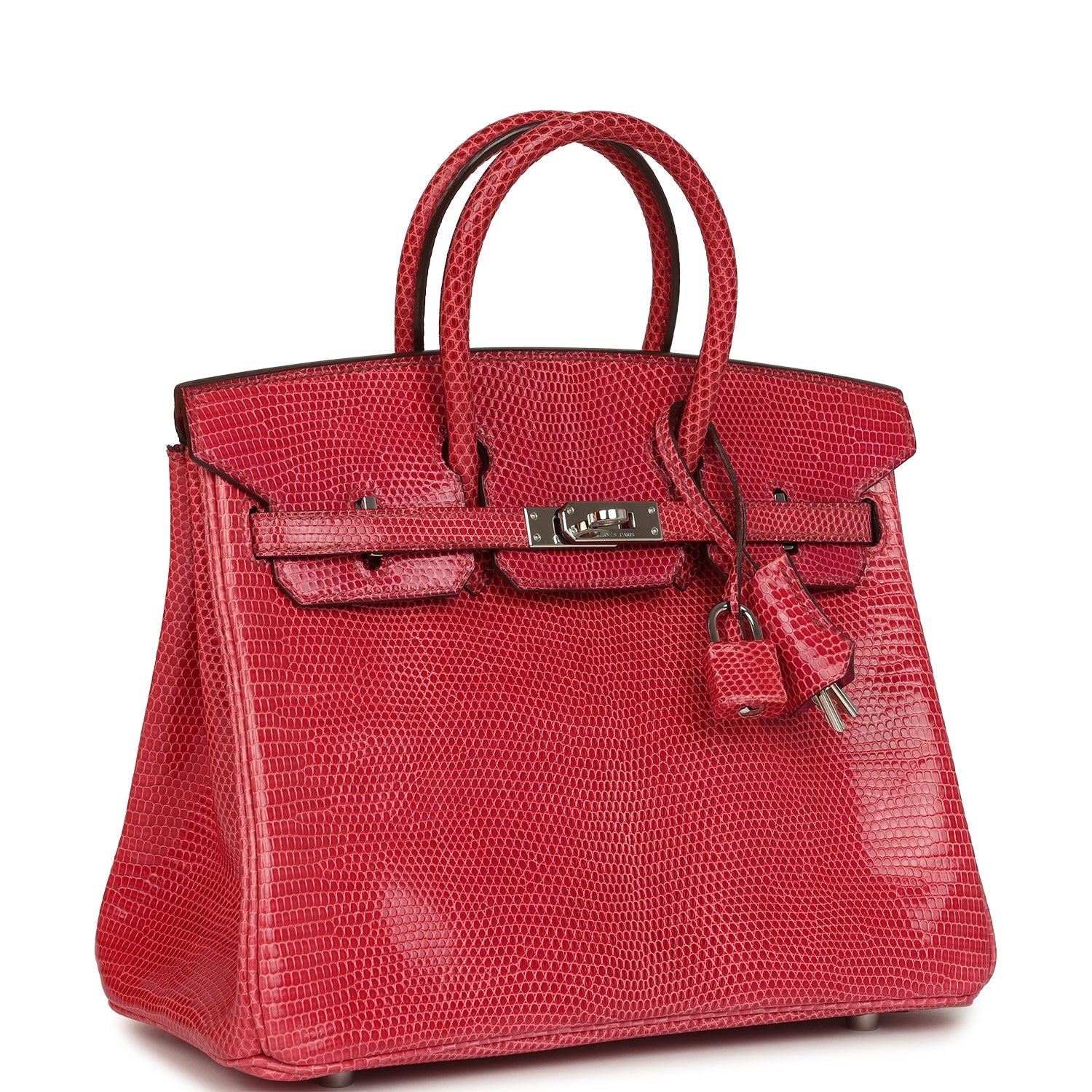 Vintage Birkin 25 Fuchsia Varanus Niloticus Lizard Palladium Hardware Bag