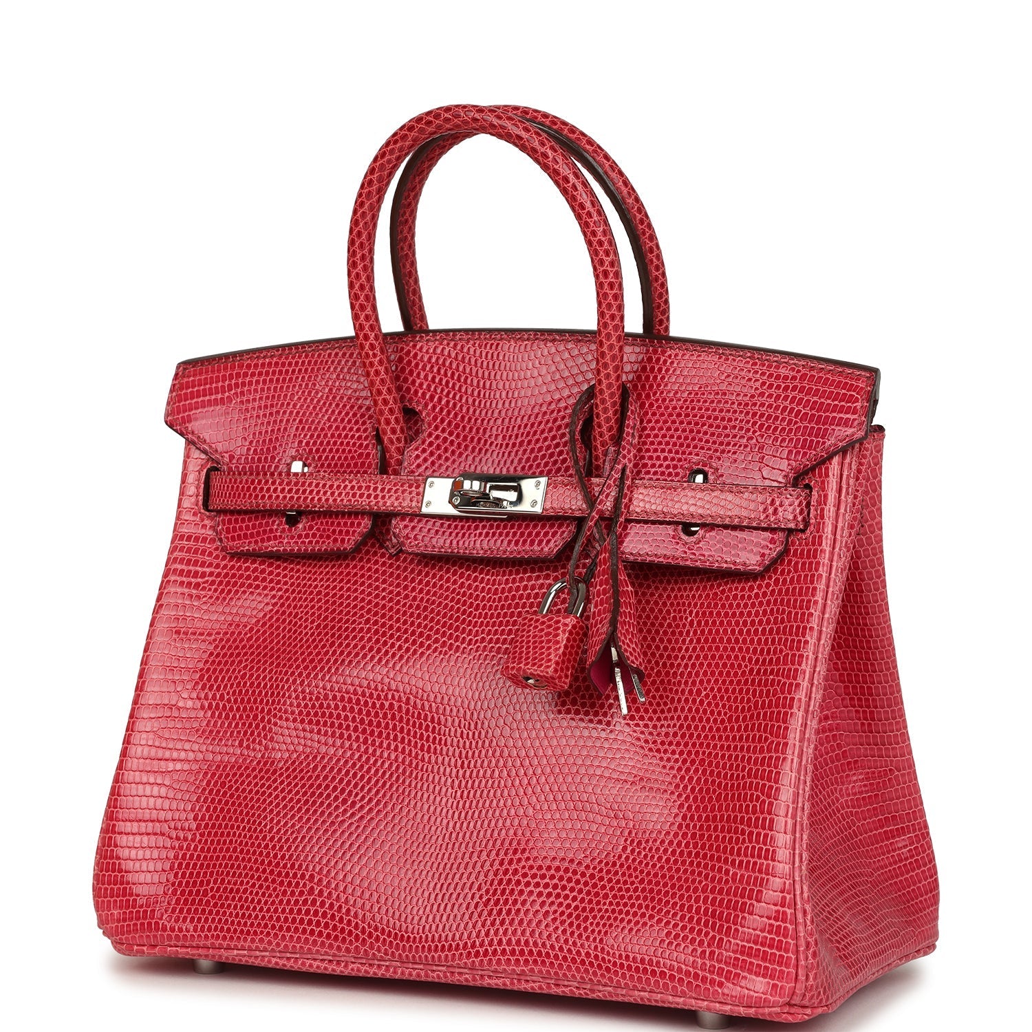Vintage Birkin 25 Fuchsia Varanus Niloticus Lizard Palladium Hardware Bag