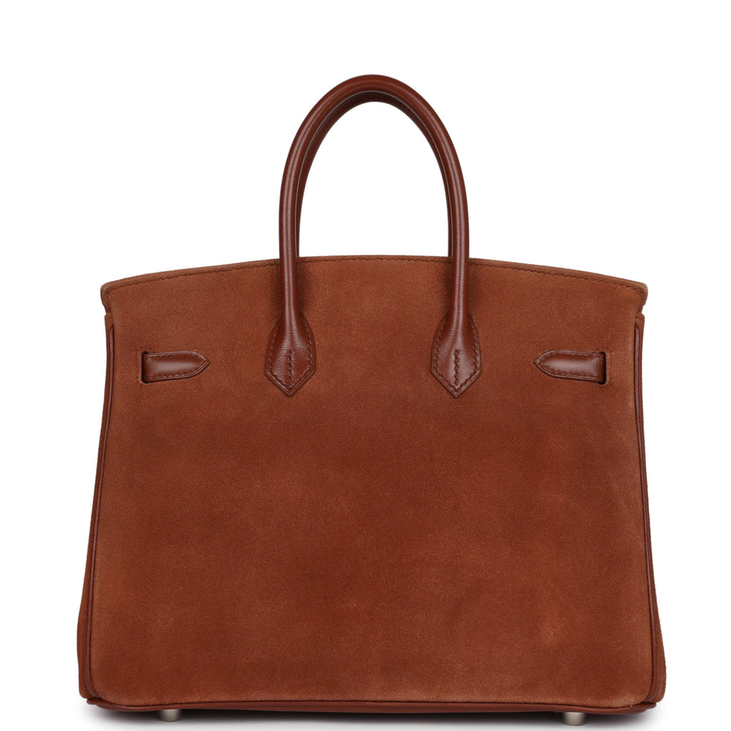 Vintage Birkin 25 Noisette Doblis and Box Palladium Hardware Bag