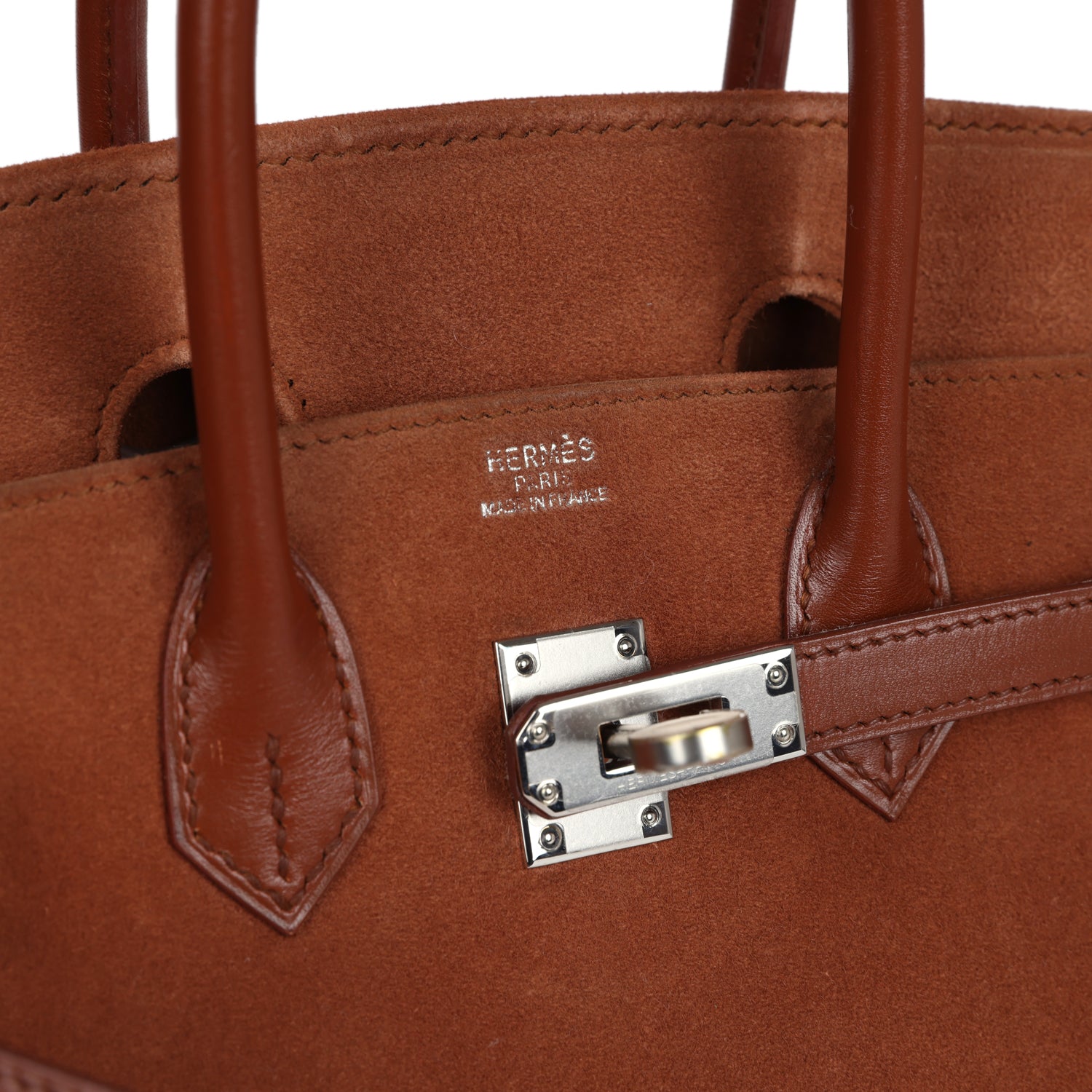 Vintage Birkin 25 Noisette Doblis and Box Palladium Hardware Bag