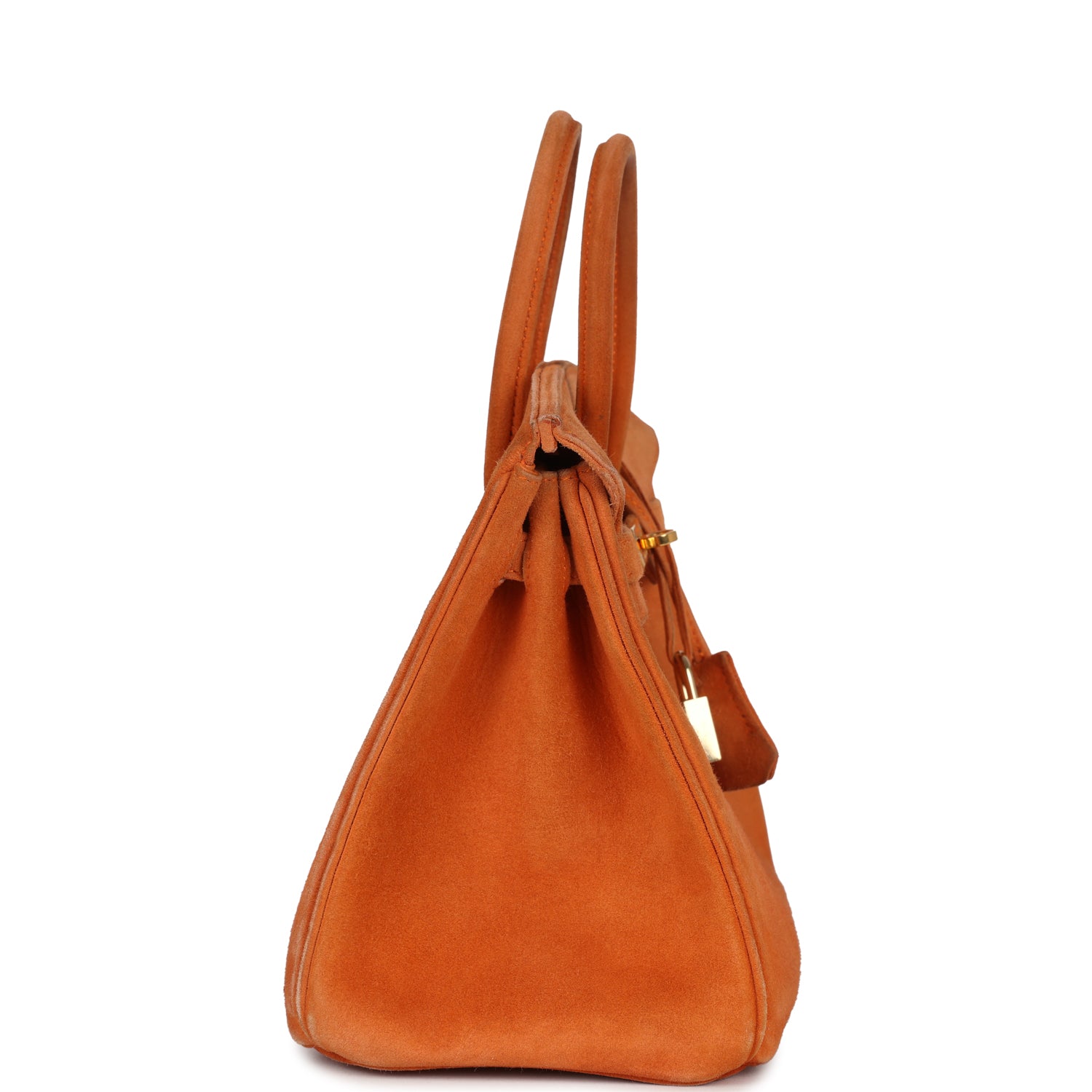 Vintage Birkin 25 Orange Doblis Gold Hardware Bag