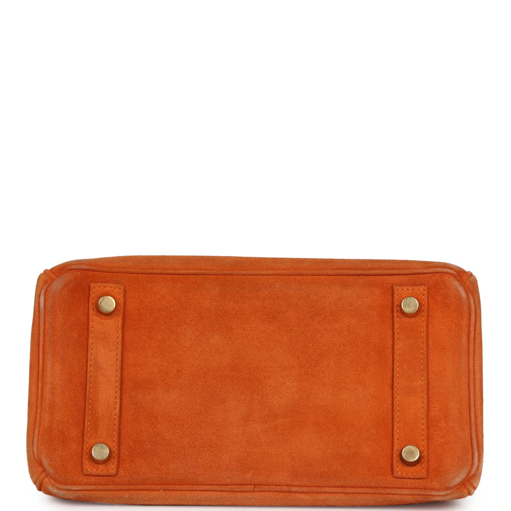 Vintage Birkin 25 Orange Doblis Gold Hardware Bag
