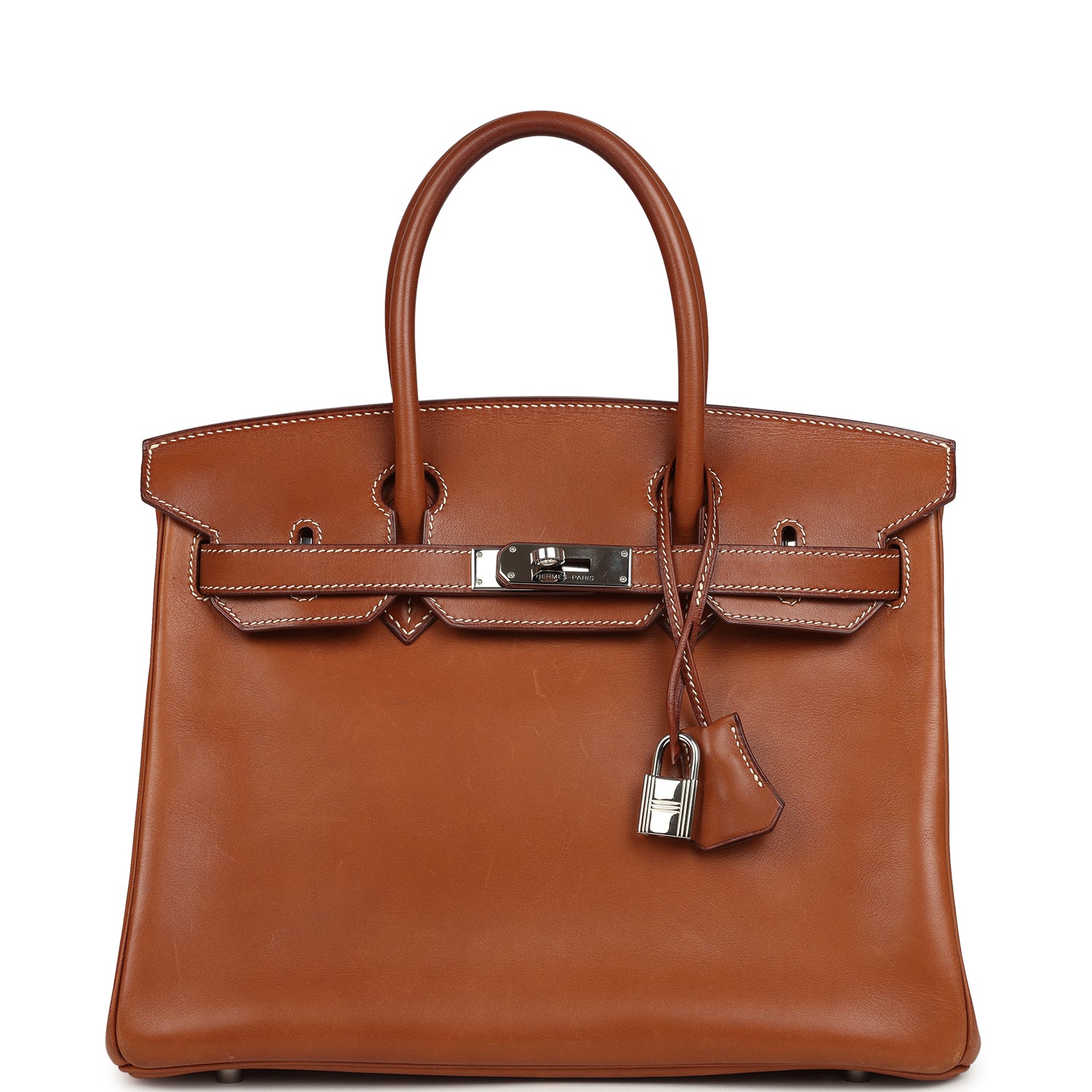 Vintage Birkin 30 Fauve Barenia Palladium Hardware Bag