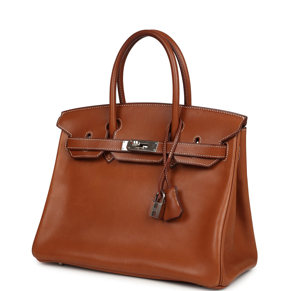 Vintage Birkin 30 Fauve Barenia Palladium Hardware Bag